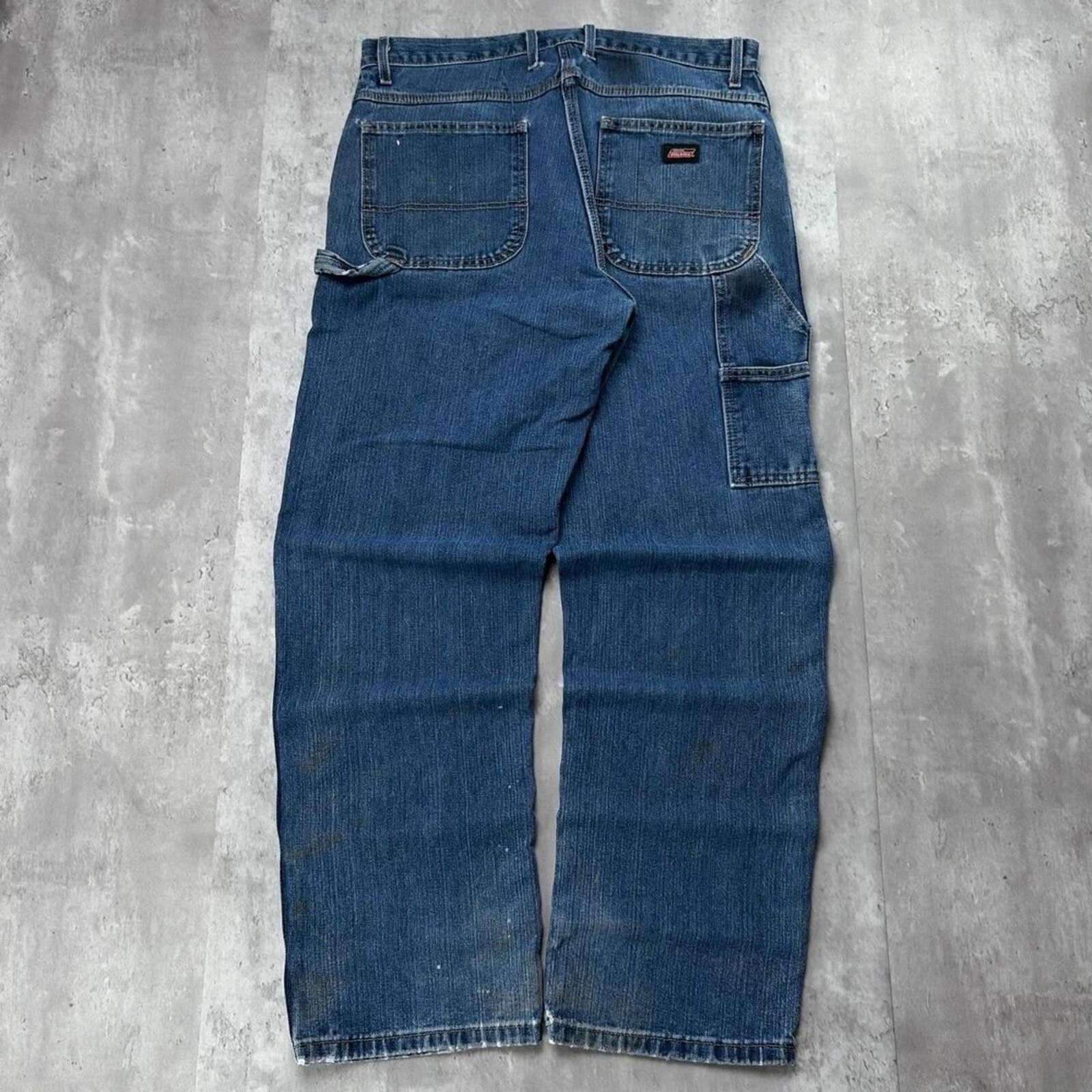 Dickies Y2K Dickies Carpenter Baggy Distressed Skater Denim Jeans Size US 34 / EU 50 - 1 Thumbnail