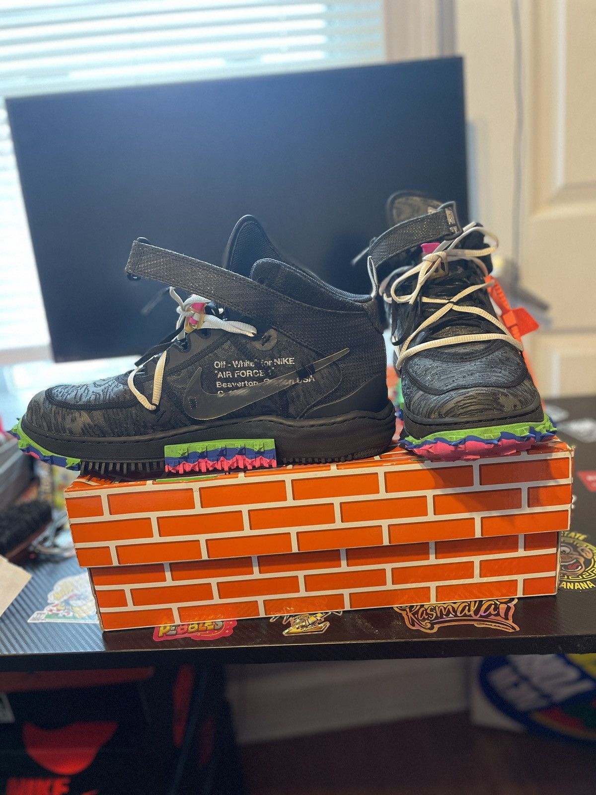 Nike × Virgil Abloh Black Virgil Abloh Nike AF1 Size US 12 / EU 45 - 5 Thumbnail