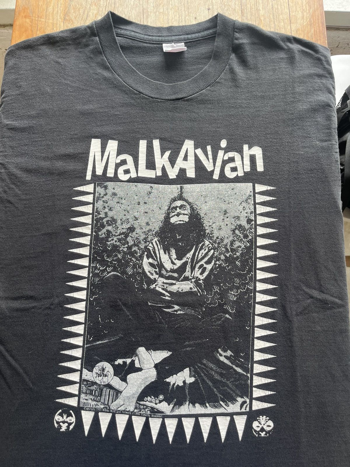 Vintage Vintage Malkavian 1993 Timothy Bradstreet Black T-shirt Size US L / EU 52-54 / 3 - 3 Thumbnail