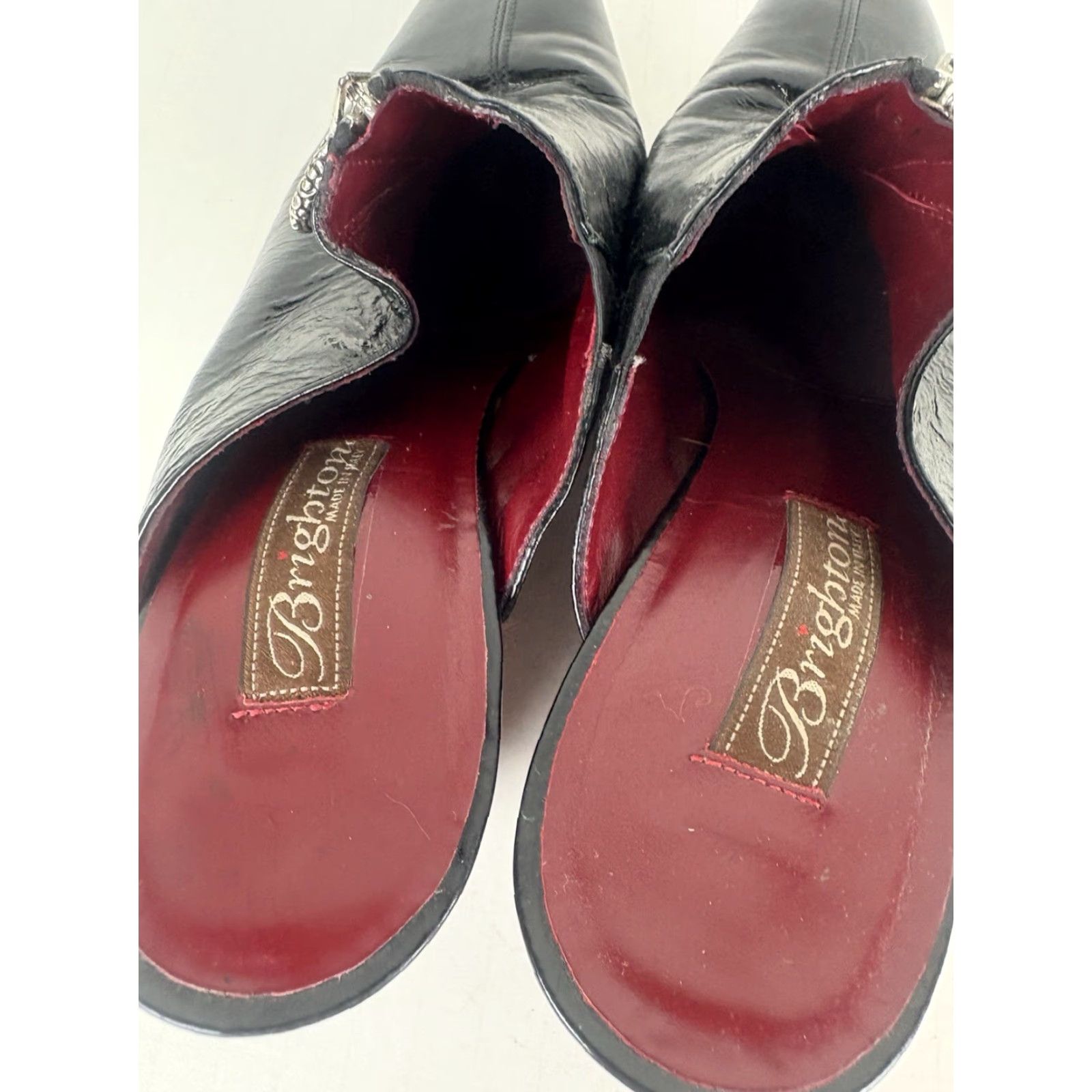Brighton VINTAGE Brighton Women's Wedge Mule 3in Patent Leather Black Size 10M Casual Workwear Size US 10 / IT 40 - 7 Thumbnail