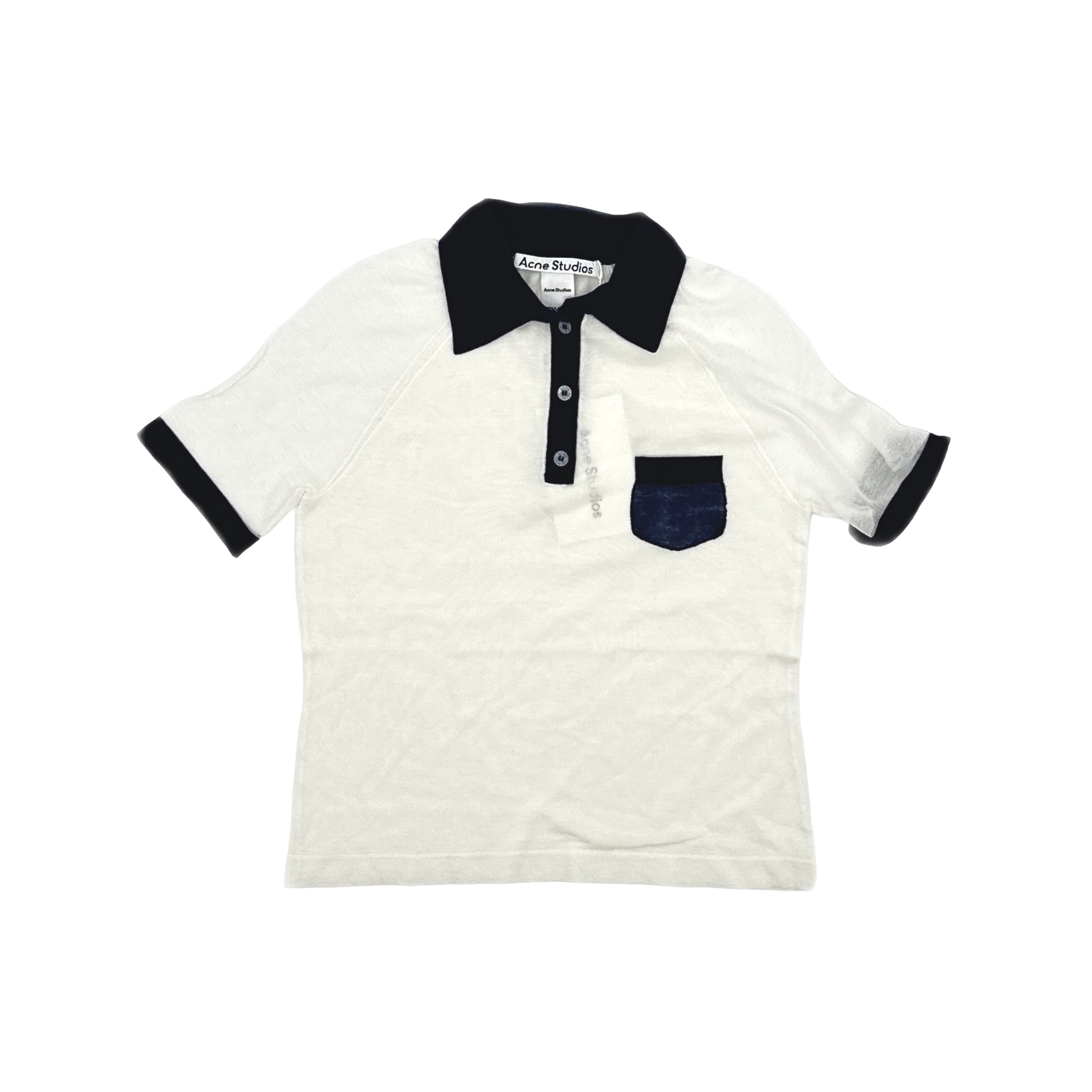 Acne Studios Acne Studios Contrast Knit Polo Shirt XS Size XS / US 0-2 / IT 36-38 - 1 Thumbnail