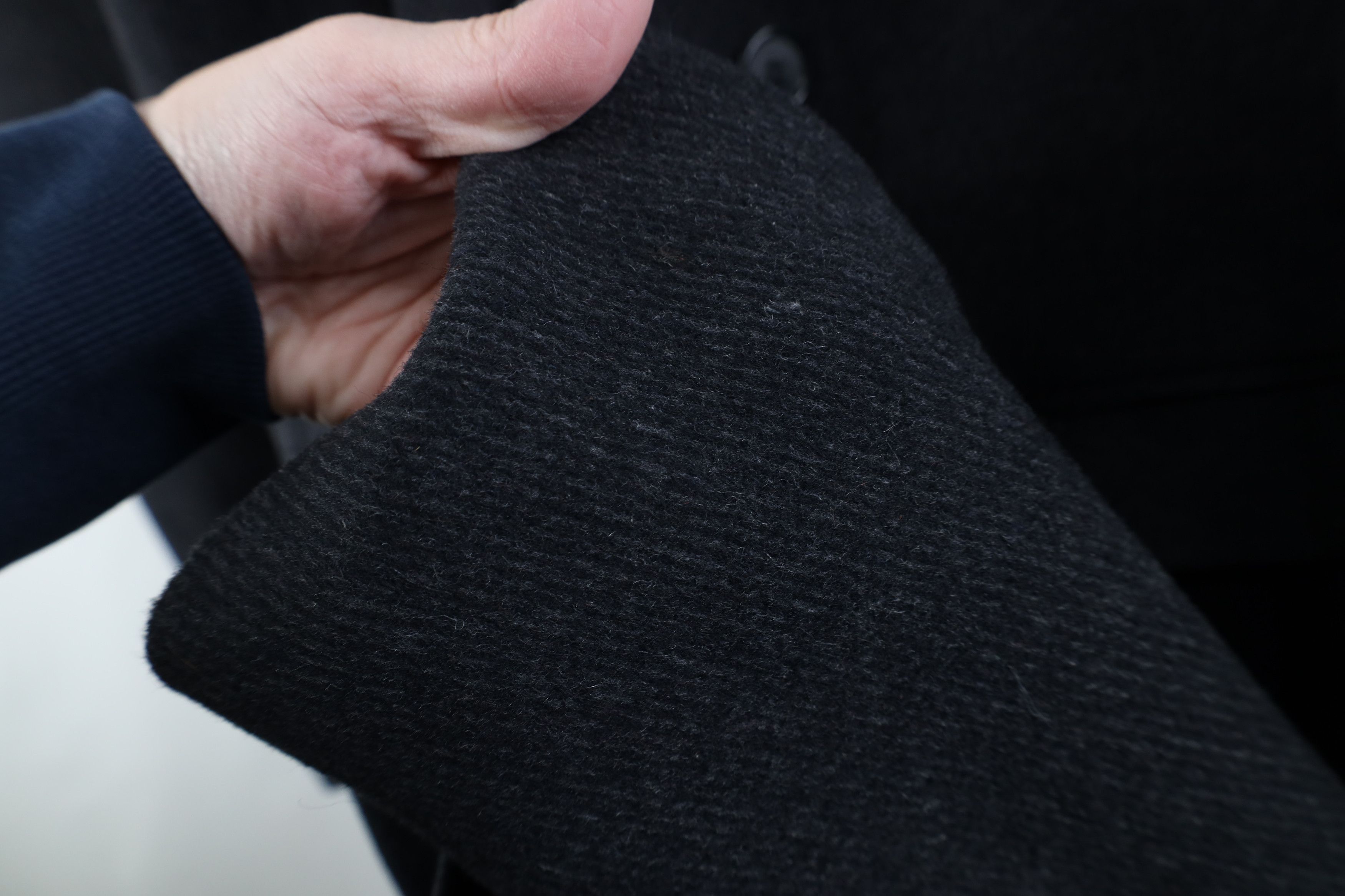 Vintage Vintage 70s Streetwear Wool Ribbed Overcoat Jacket Gray USA Size US XXL / EU 58 / 5 - 7 Thumbnail