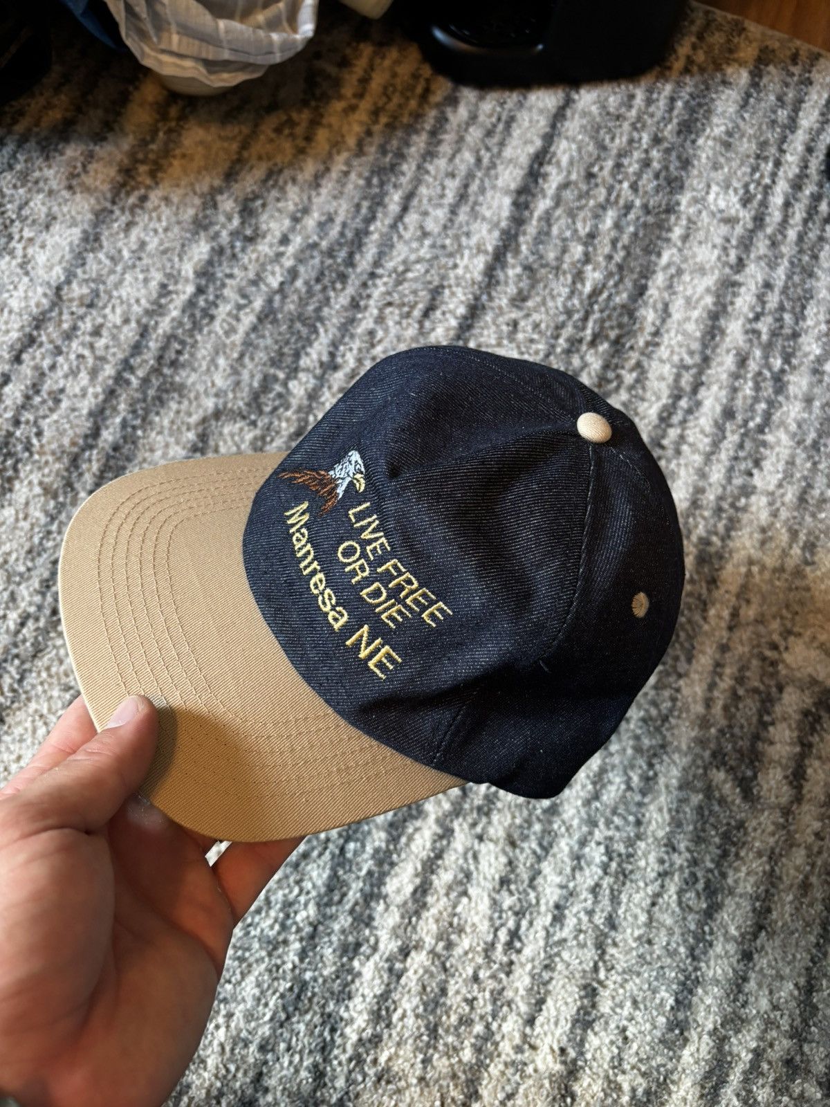 Manresa Manresa Denim Live Free or Die NE Hat Size ONE SIZE - 5 Thumbnail