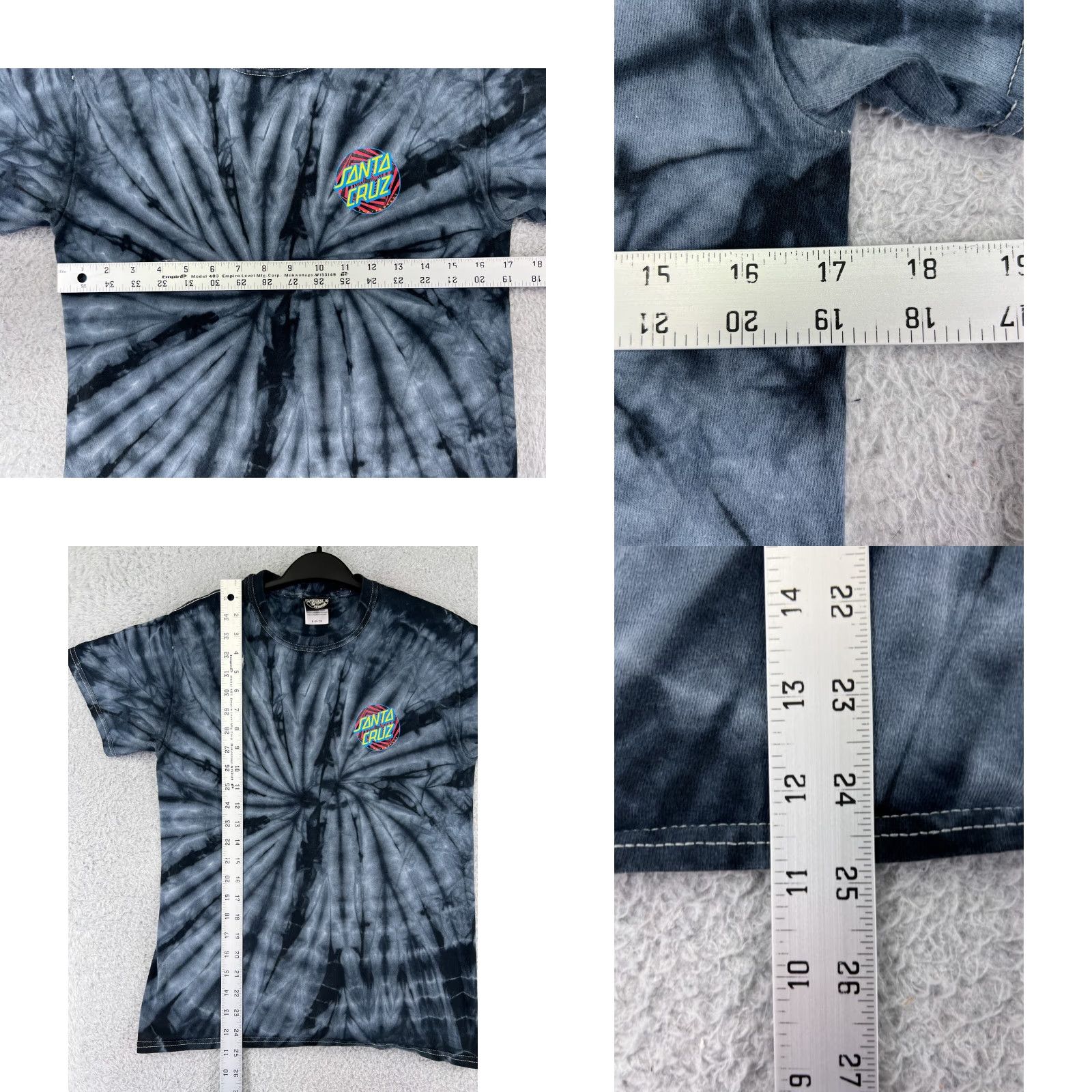 Vintage Santa Cruz Shirt Mens Small Gray Black Tie Dye Short Sleeve Crew Neck Skate Shirt Mens Small Gray Black Tie Dye Crew Neck Skate Santa Cruz Shirts Size US S / EU 44-46 / 1 - 9 Thumbnail