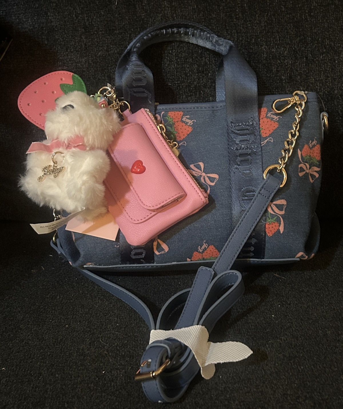 Juicy Couture Juicy Couture Strawberry Festival Mini Bag Denim Multi Size ONE SIZE - 4 Thumbnail