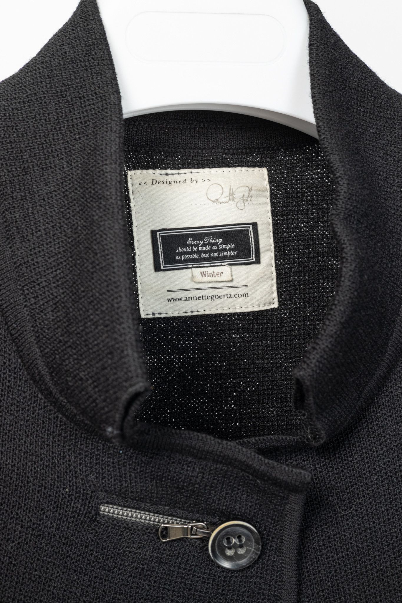 Annette Gortz Annette Gortz AW09 Chita Black Wool-Blend Buttoned Jacket Size M / US 6-8 / IT 42-44 - 4 Thumbnail