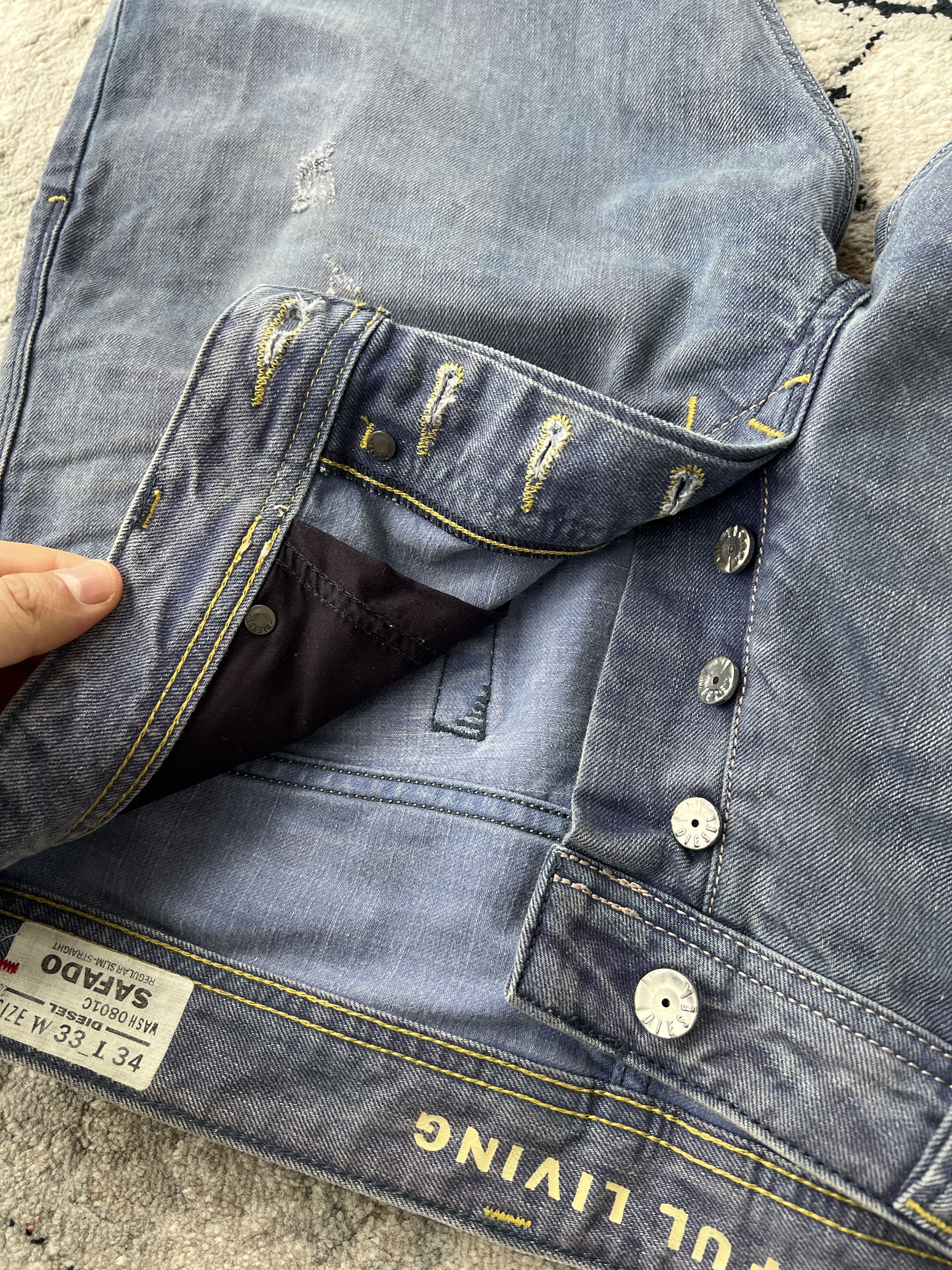 Diesel Diesel Safado Jeans Size US 33 - 4 Thumbnail