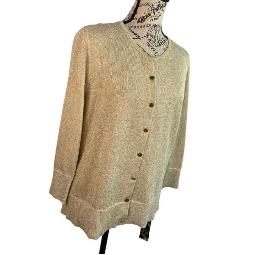 Other Nue Options Women's Medium Sweater Gold Sequins Long Sleeve Size M / US 6-8 / IT 42-44 - 7 Thumbnail