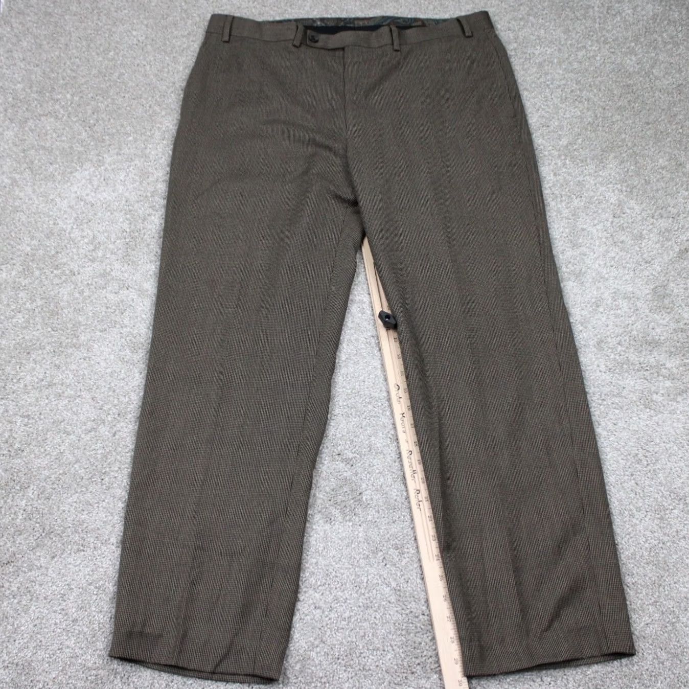 Ralph Lauren LAUREN Ralph Lauren Dress Pants Mens 38x30 Brown Flat Front Poly/Rayon Blend Dress Pants Mens 38 30 Brown Regular Mens Pants Size US 38 / EU 54 - 3 Thumbnail