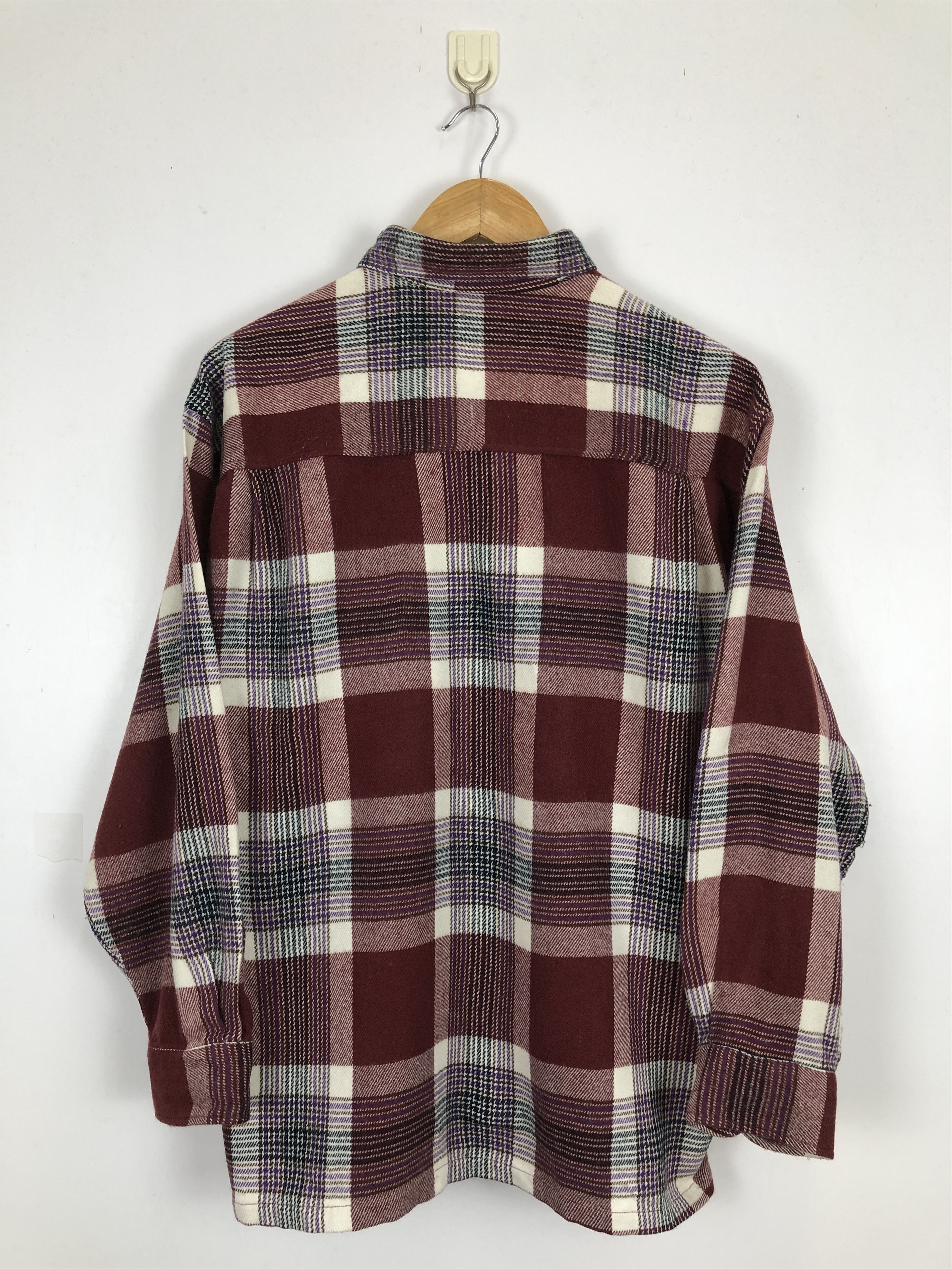 Japanese Brand Vintage 80s Japanese Brand Multi Pocket Button Up Flannel Size US L / EU 52-54 / 3 - 3 Thumbnail