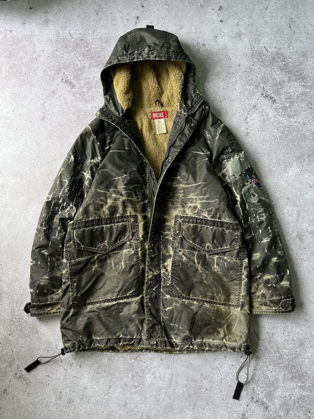 Diesel Crazy Vintage Diesel Avant Garde Faded Bomber Parka Jacket Size US XL / EU 56 / 4 - 1 Thumbnail