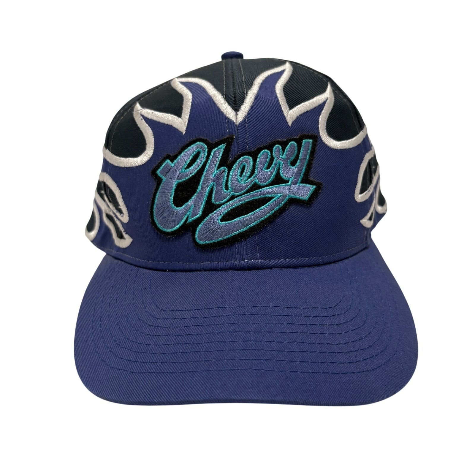 Vintage VTG Y2K 90's Chevy Flames Adjustable Snapback Baseball Hat Size ONE SIZE - 1 Thumbnail