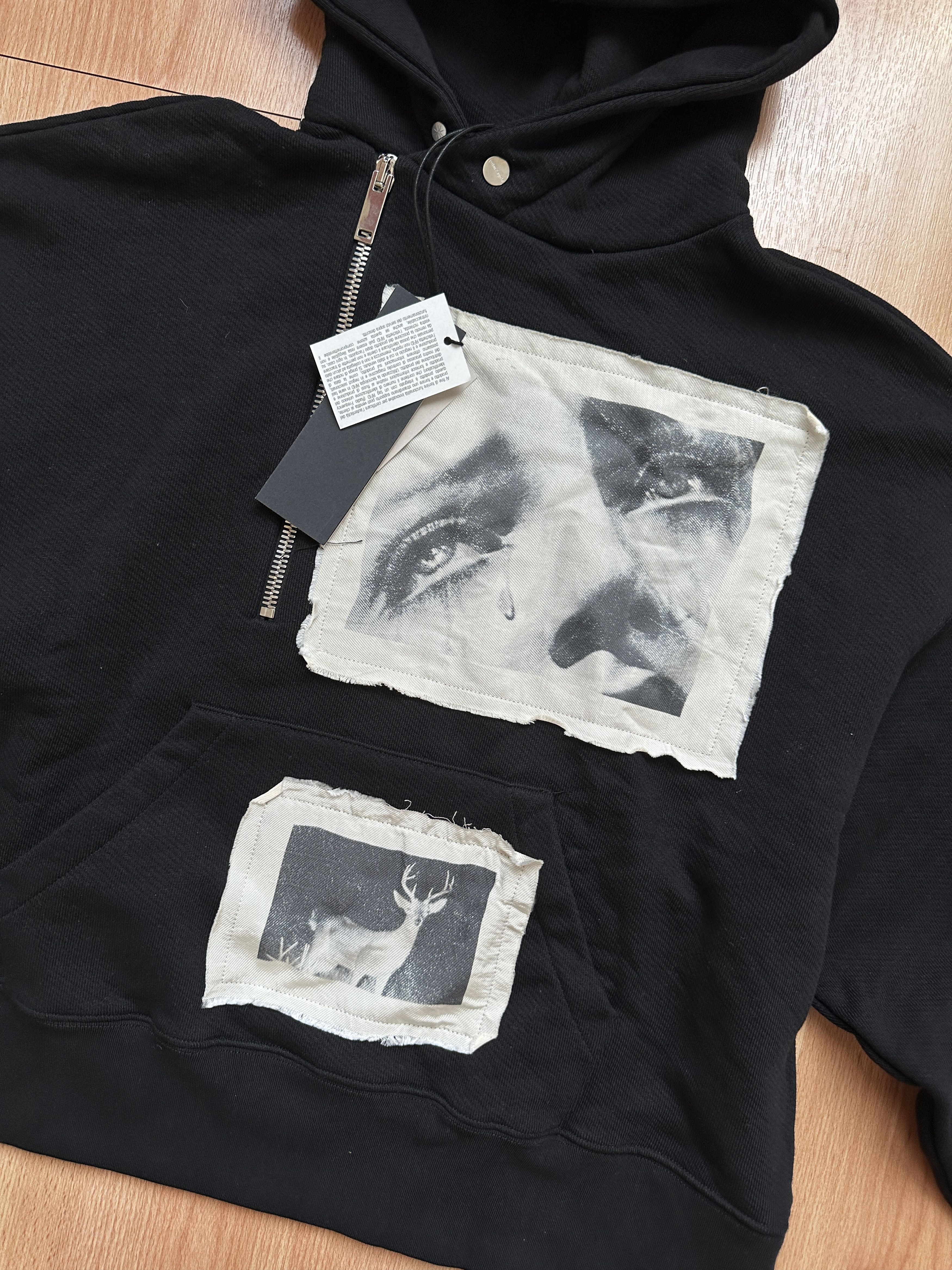 Palm Angels Palm Angels “Crying Eyes & Deer” Patch Hoodie (Rare Graphic) Size US XS / EU 42 / 0 - 3 Thumbnail