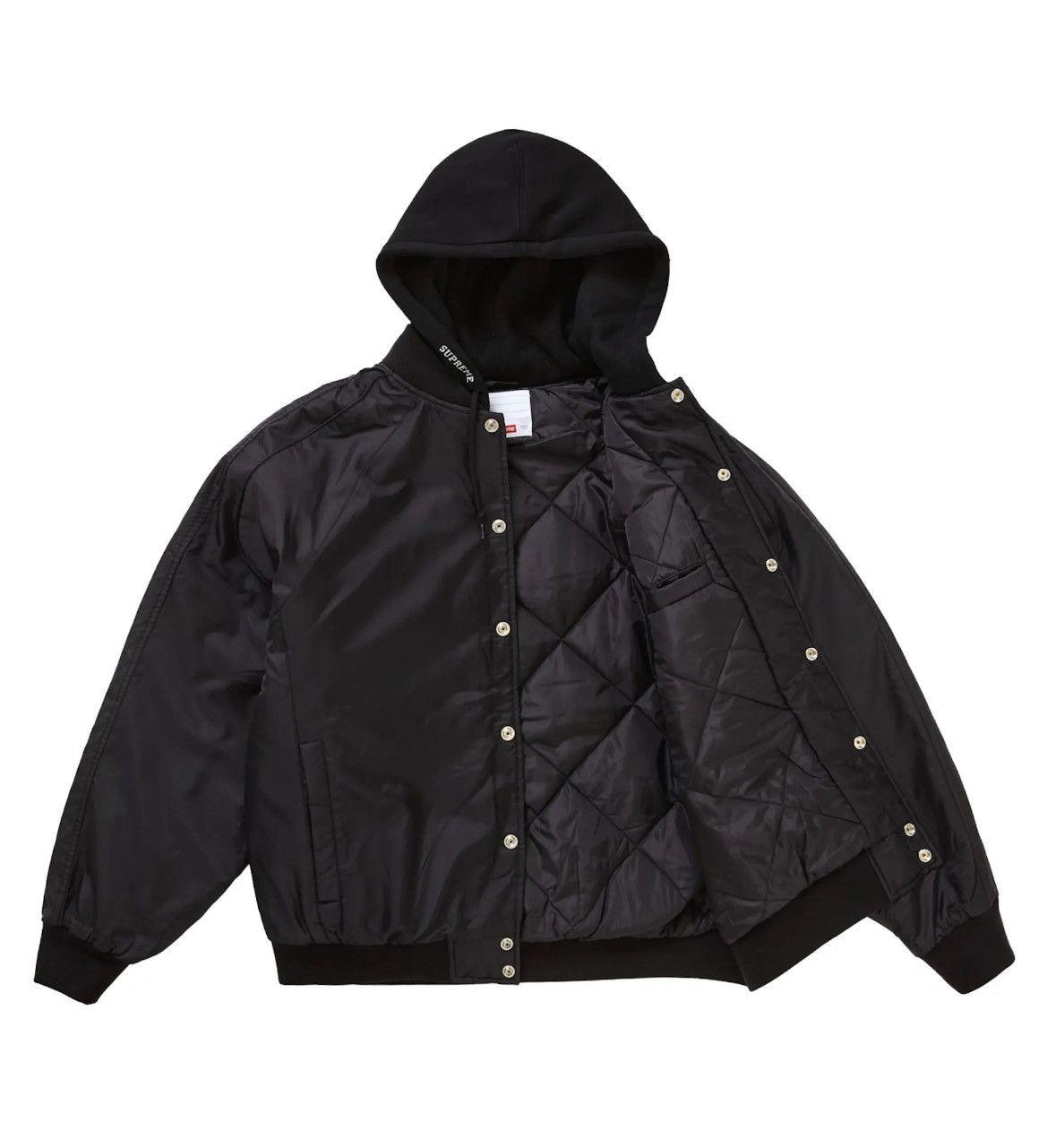 Supreme Supreme Hooded Stadium Jacket - Large/Black | Grailed