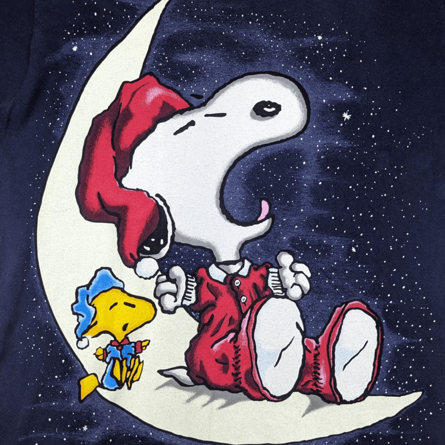 Changes Vintage 90's CHANGES Peanuts Woodstock Christmas T-Shirt Size US M / EU 48-50 / 2 - 4 Thumbnail