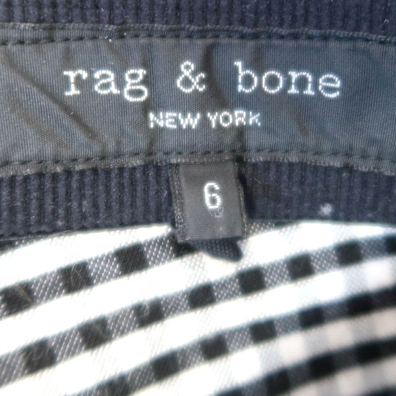 Rag & Bone Rag & Bone Black and White Gingham Check Plaid High Rise Slim Fit Pants 6 Women Regular Inseam 27 Color Black Fall Spring Business Casual Workwear Size 28" / US 6 / IT 42 - 4 Thumbnail