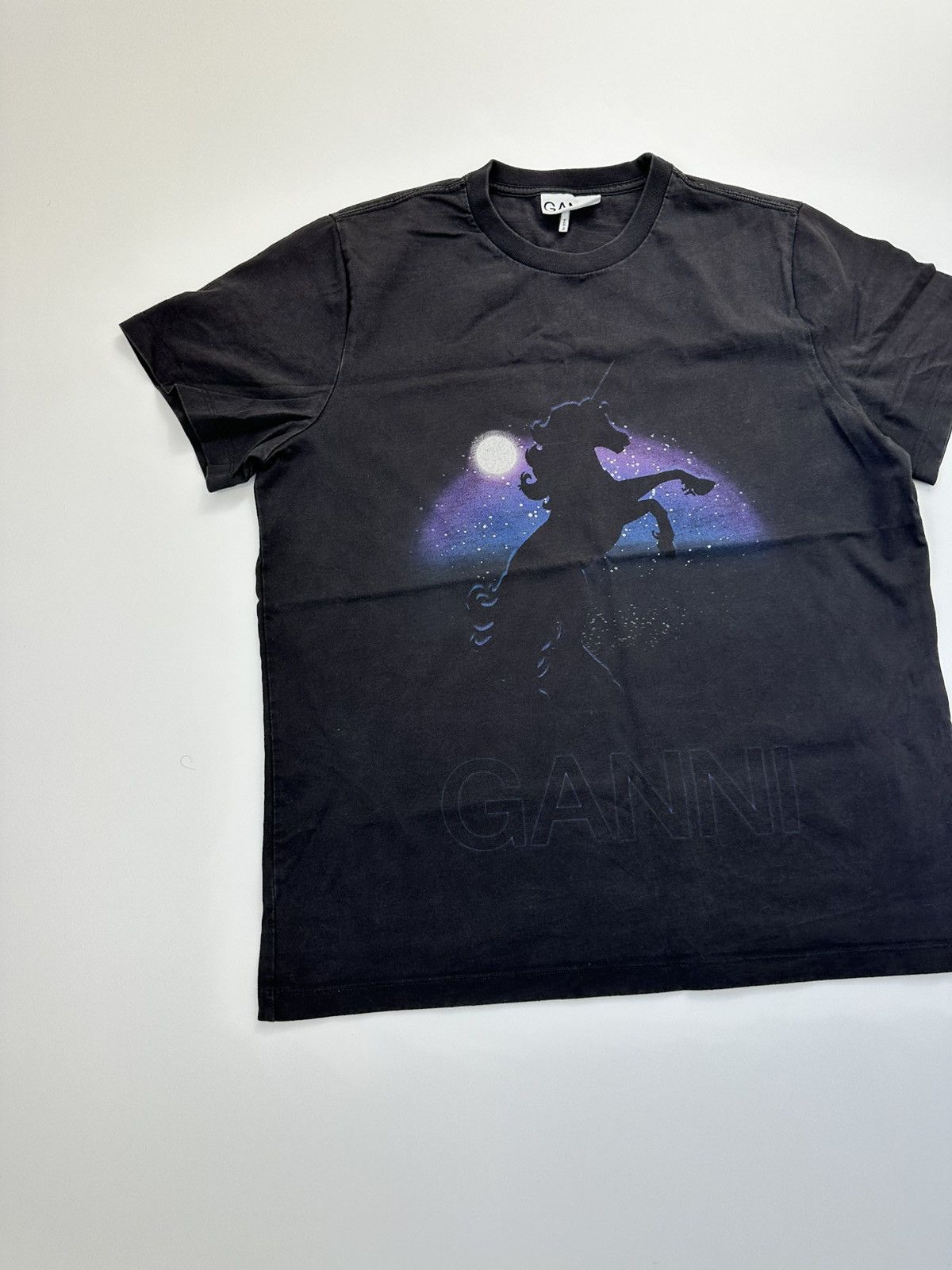 Ganni Ganni T-shirt Unicorn Print Made In Portugal Size S / US 4 / IT 40 - 3 Thumbnail