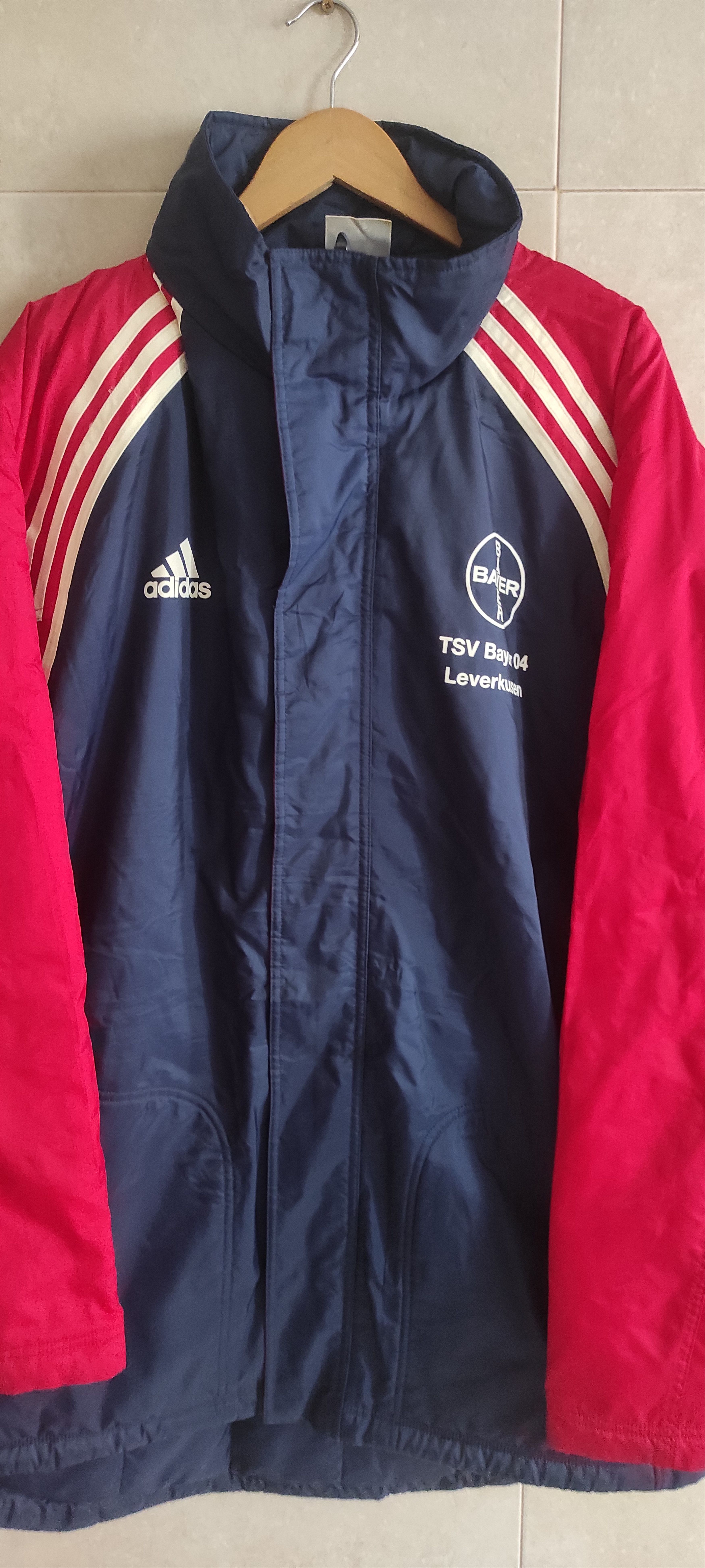 Adidas × Vintage Adidas 3 Stripes Oversize Track Jacket Retro Adidas Bayer Size US XL / EU 56 / 4 - 4 Thumbnail