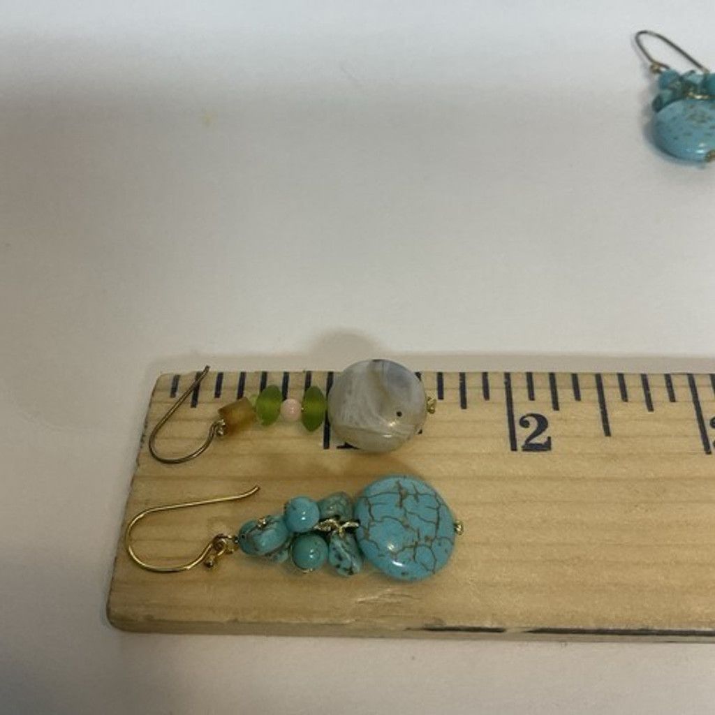 Other Pannee 2 Dangle Drop Bead/Beaded Green Turquoise Earrings Size ONE SIZE - 6 Thumbnail