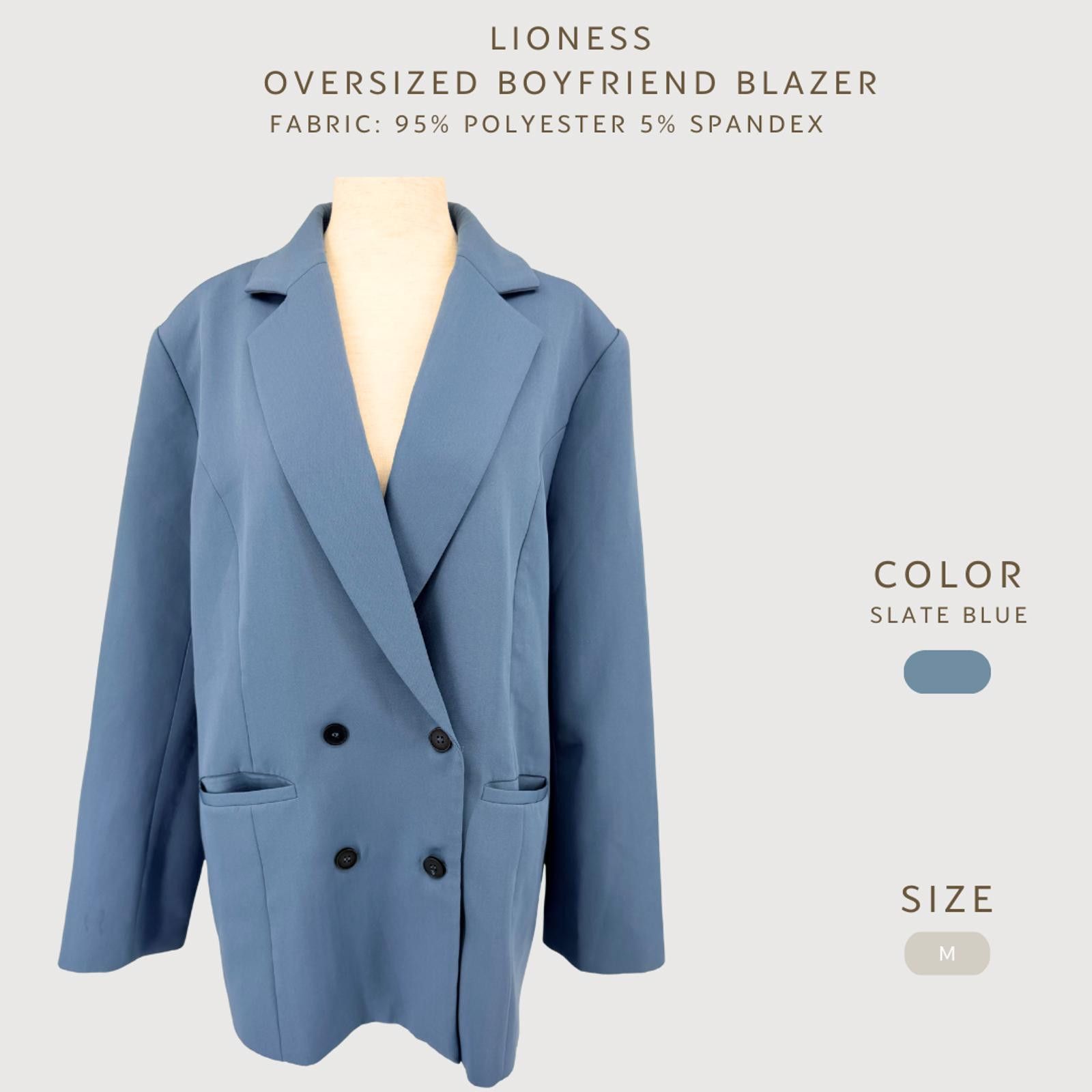 Lioness Lioness Oversized Boyfriend Blazer Slate Blue M Size M / US 6-8 / IT 42-44 - 2 Thumbnail