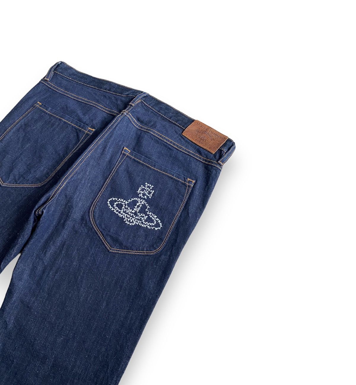 Designer × Vivienne Westwood Rare💙Vivienne Westwood Aglomania Big Logo Denim Pants Size US 32 / EU 48 - 5 Thumbnail