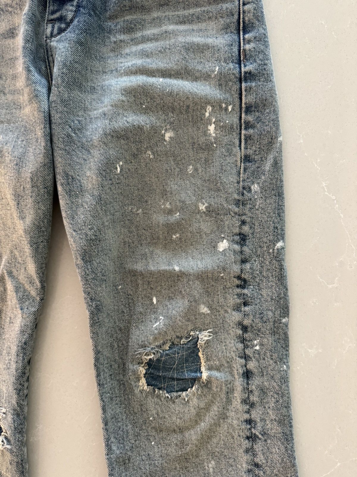 Bare Knuckles Bare Knuckles Paint Splattered Distressed Denim Size US 28 / EU 44 - 4 Thumbnail
