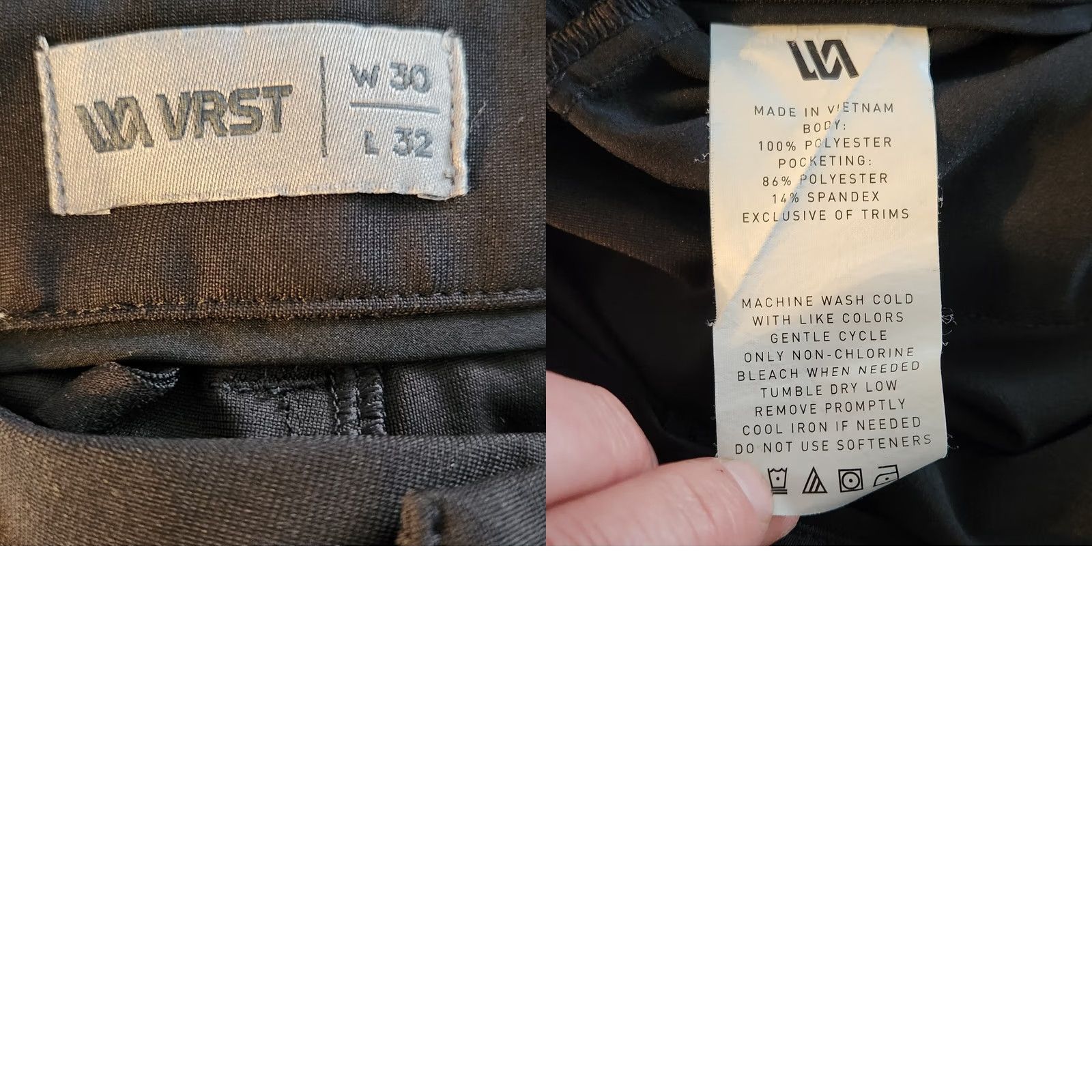 Vintage VRST Slim Fit 5-Pocket Commuter Performance Pants Mens 30x32 Tech Golf Chino Size US 30 / EU 46 - 8 Thumbnail