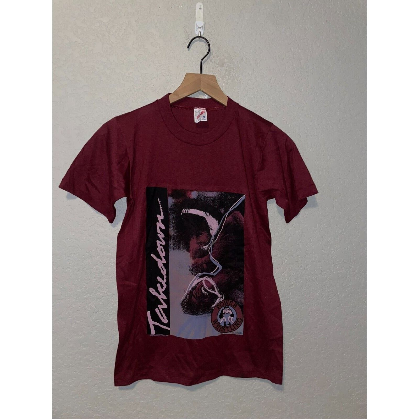 Jerzees Vintage Power Wrestling Shirt Jerzees Takedown Red Tee 90s S Size US S / EU 44-46 / 1 - 1 Thumbnail
