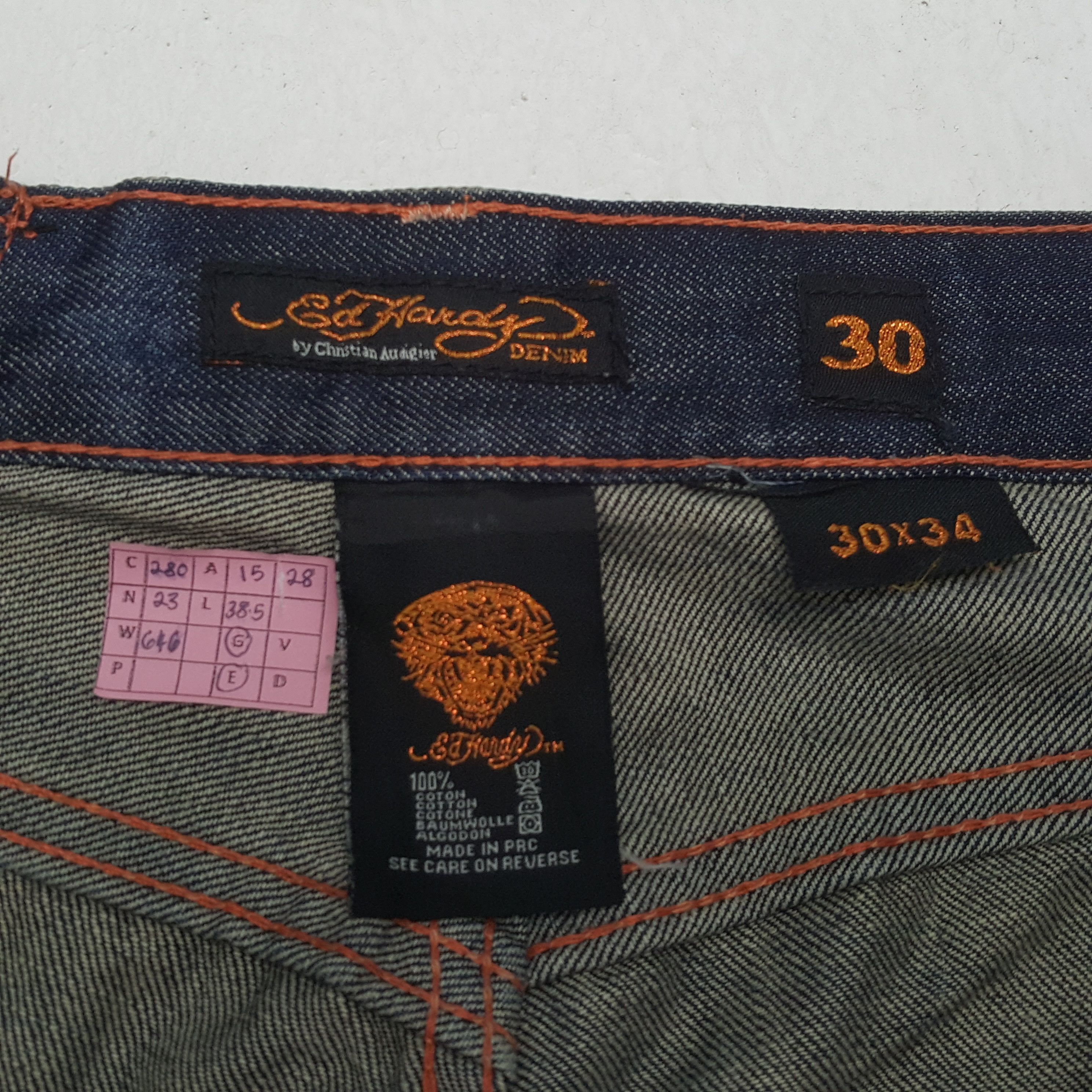 Christian Audigier × Ed Hardy × Vintage ED HARDEY Fashion Designer Brand Denim C280N23 Size US 30 / EU 46 - 14 Thumbnail