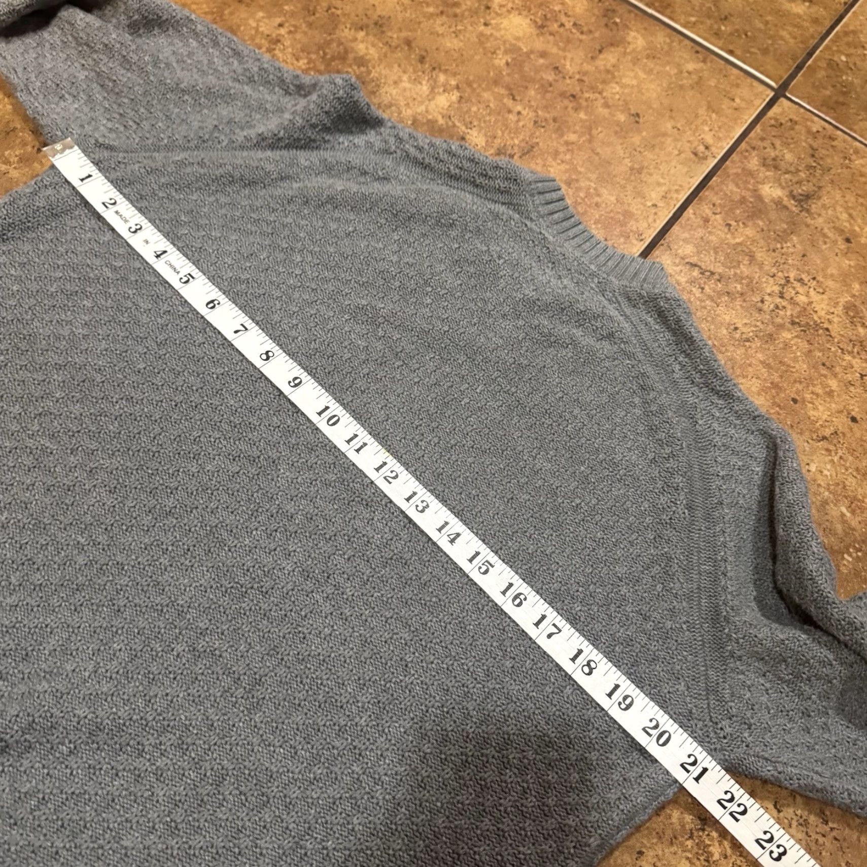Billy Reid Billy Reid Sweater Mens Small Gray Long Sleeve Knit Cotton Thermal Shirt Size US S / EU 44-46 / 1 - 5 Thumbnail