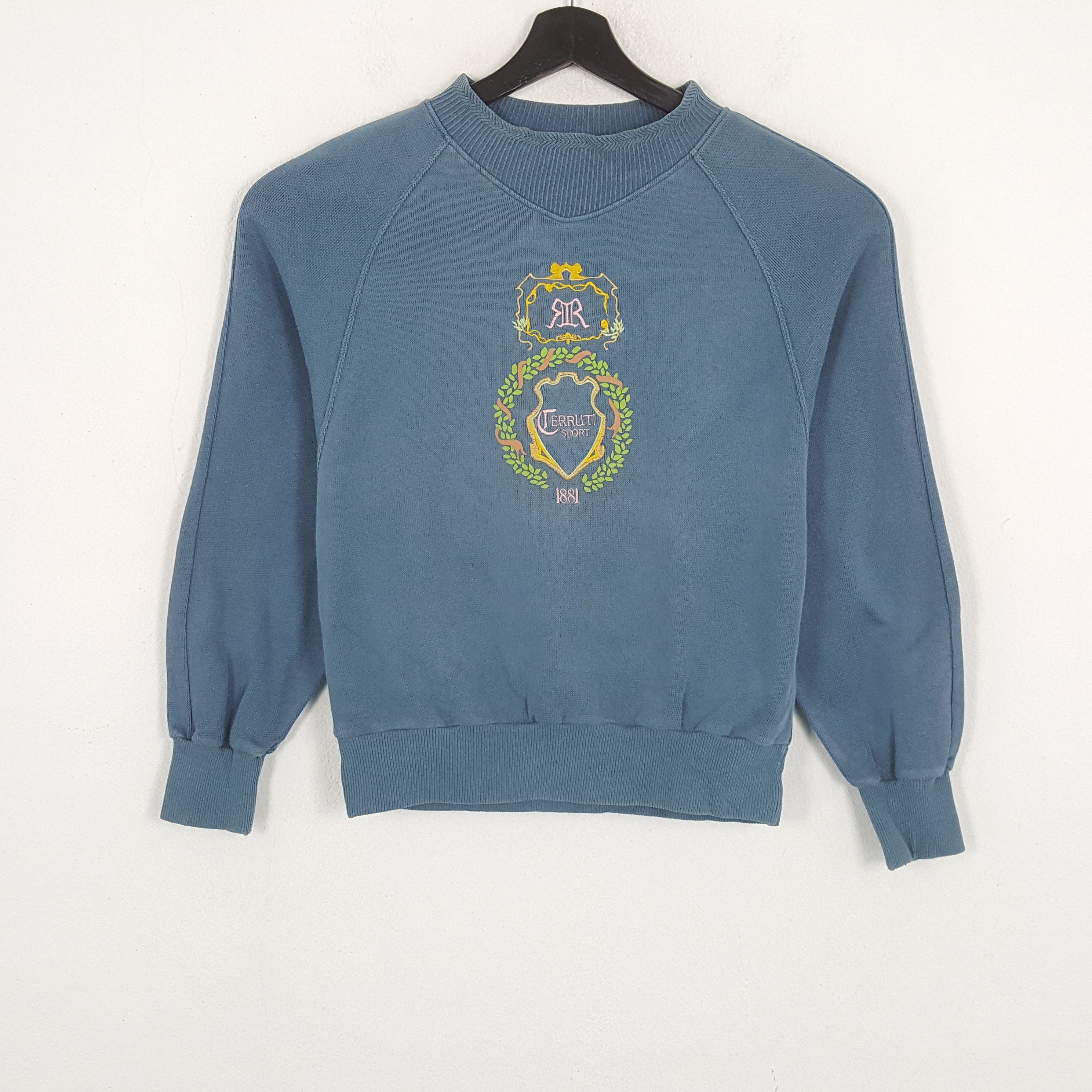 Cerruti 1881 × Vintage CERRUTI 1881 Center Design Sweatshirt Size US S / EU 44-46 / 1 - 1 Thumbnail