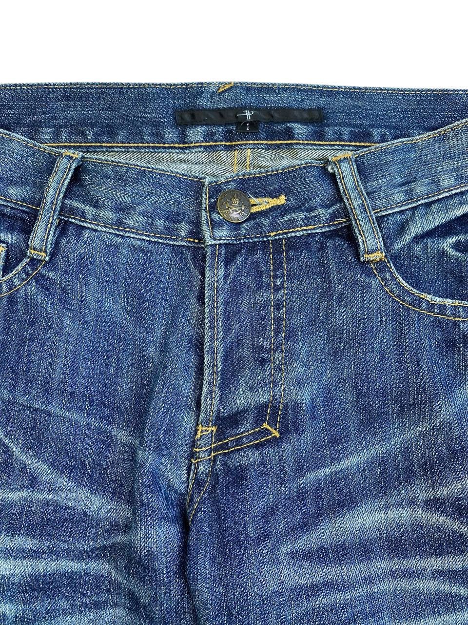Japanese Brand 2000’s Y2K NO ID Thrashed Slim Straight Denim Size US 32 / EU 48 - 5 Thumbnail