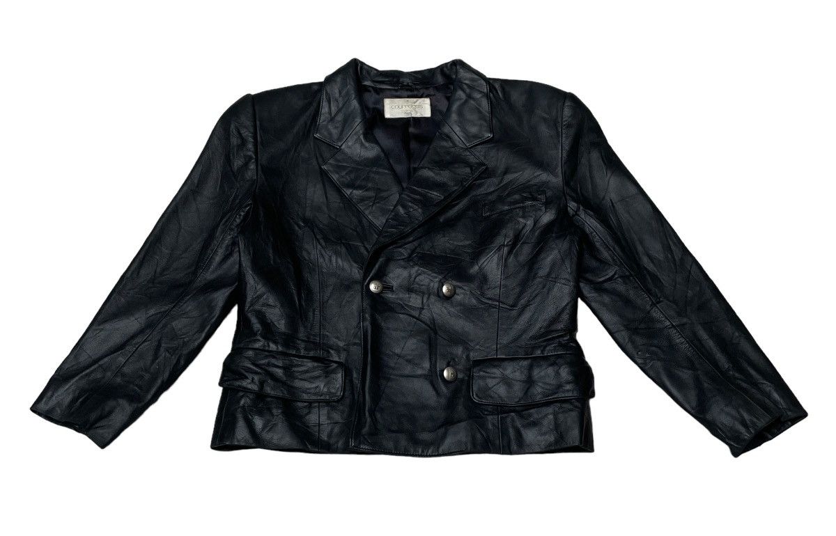 image of Vintage Brand Courreges Paris Leather Jacket 1990S in Black, Men's (Size XS)