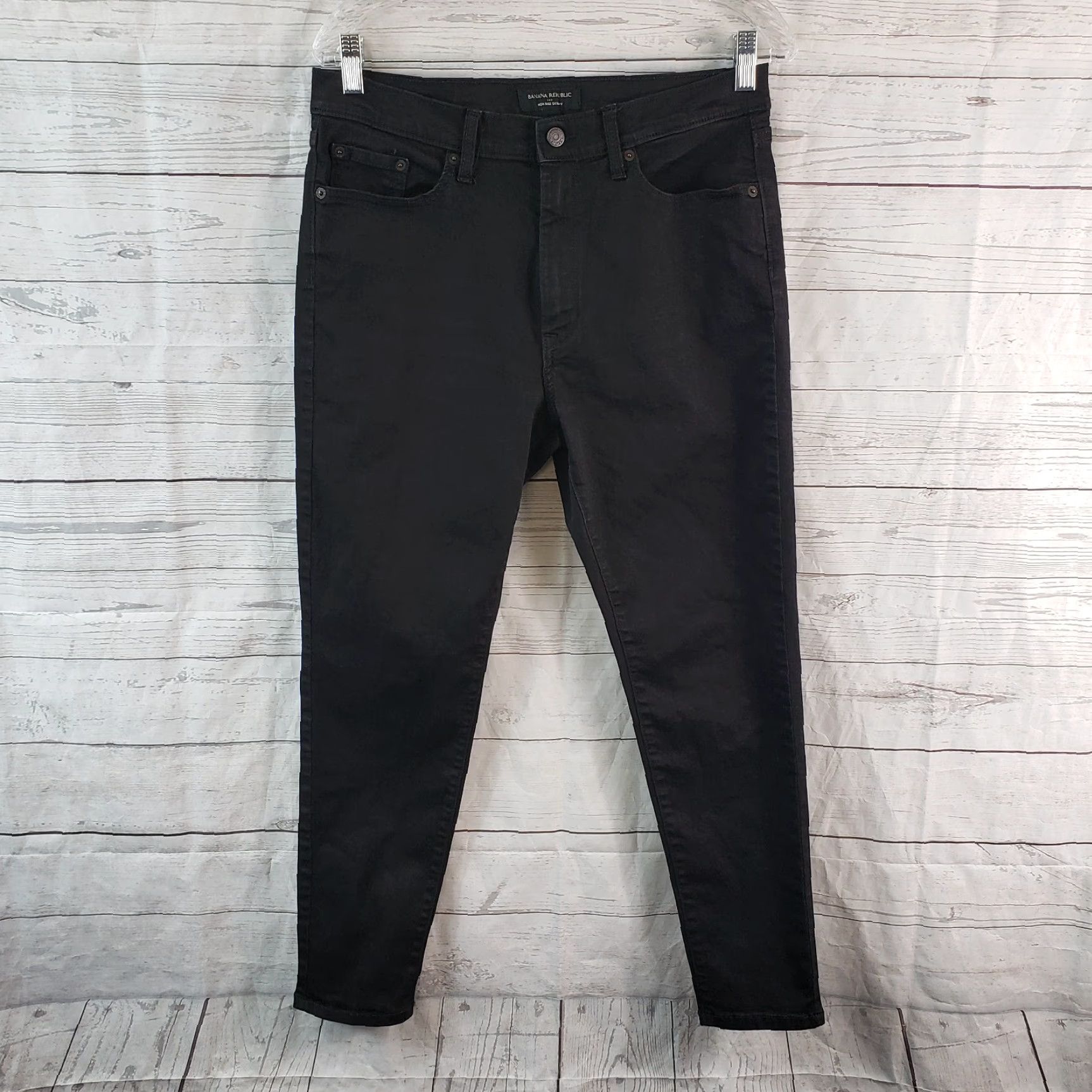 Banana Republic Banana Republic Womens High Rise Skinny Jeans Sz 31P Black Denim Size 24" / US 00 / IT 34 - 2 Thumbnail