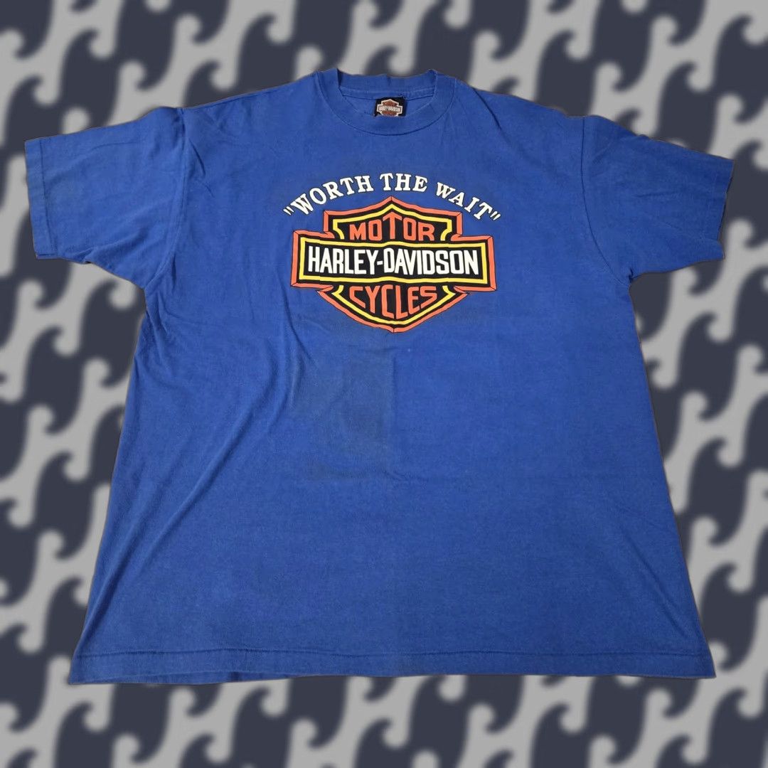 Harley Davidson VINTAGE Harley-Davidson Shirt Mens XL Blue Tucson Arizona Motorcycle Biker 90s Size US XL / EU 56 / 4 - 1 Thumbnail