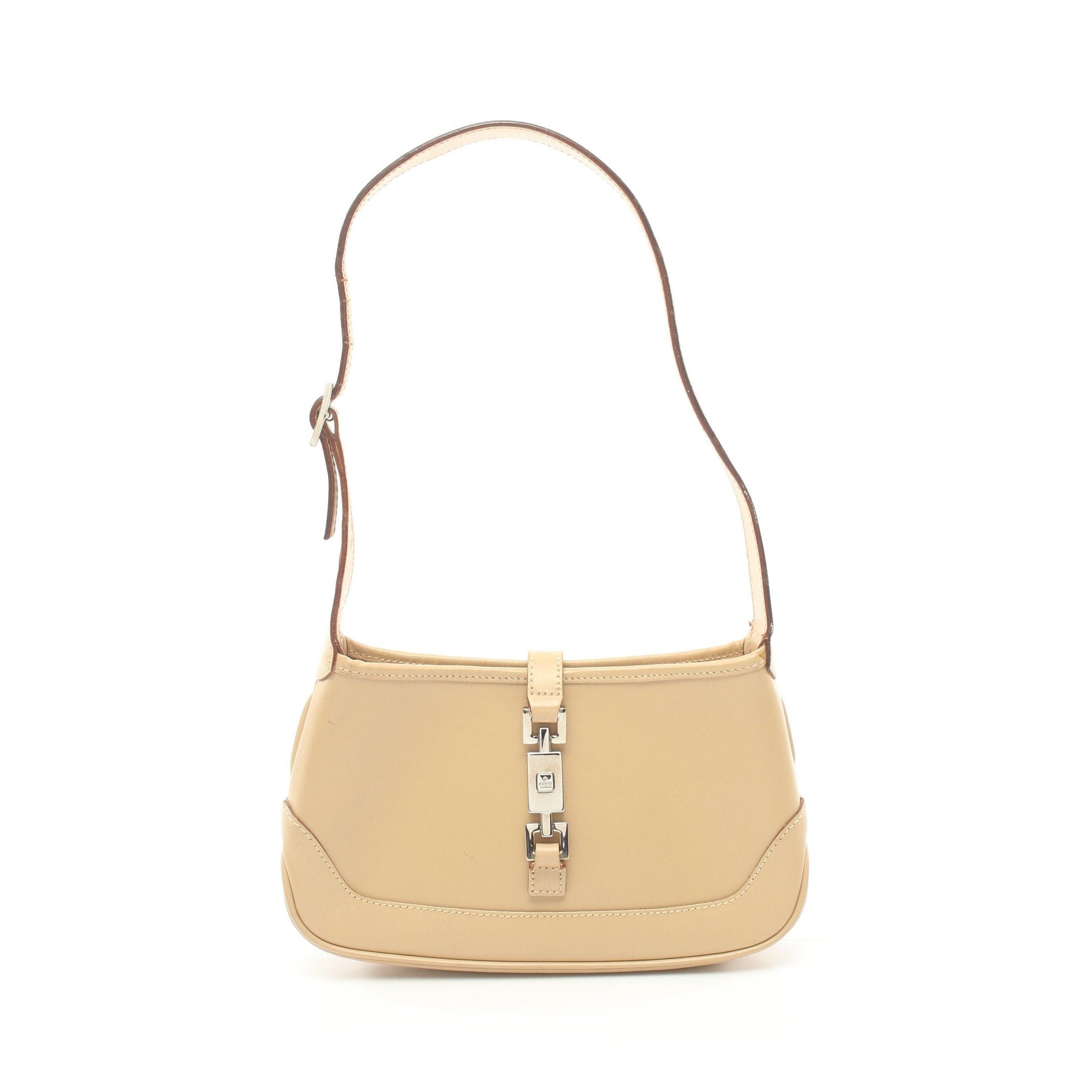 image of Gucci Jackie One Shoulder Bag Leather Beige, Women's