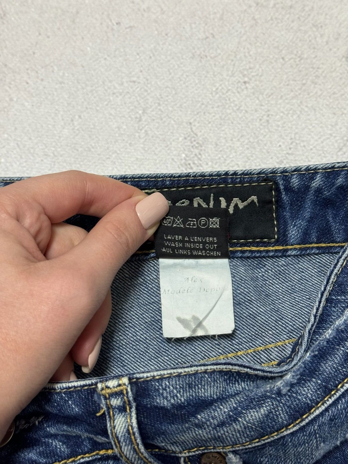 If Six Was Nine Vintage Japanese Jeans Distressed Dirty Wash Denim Y2K 90s Size US 32 / EU 48 - 13 Thumbnail