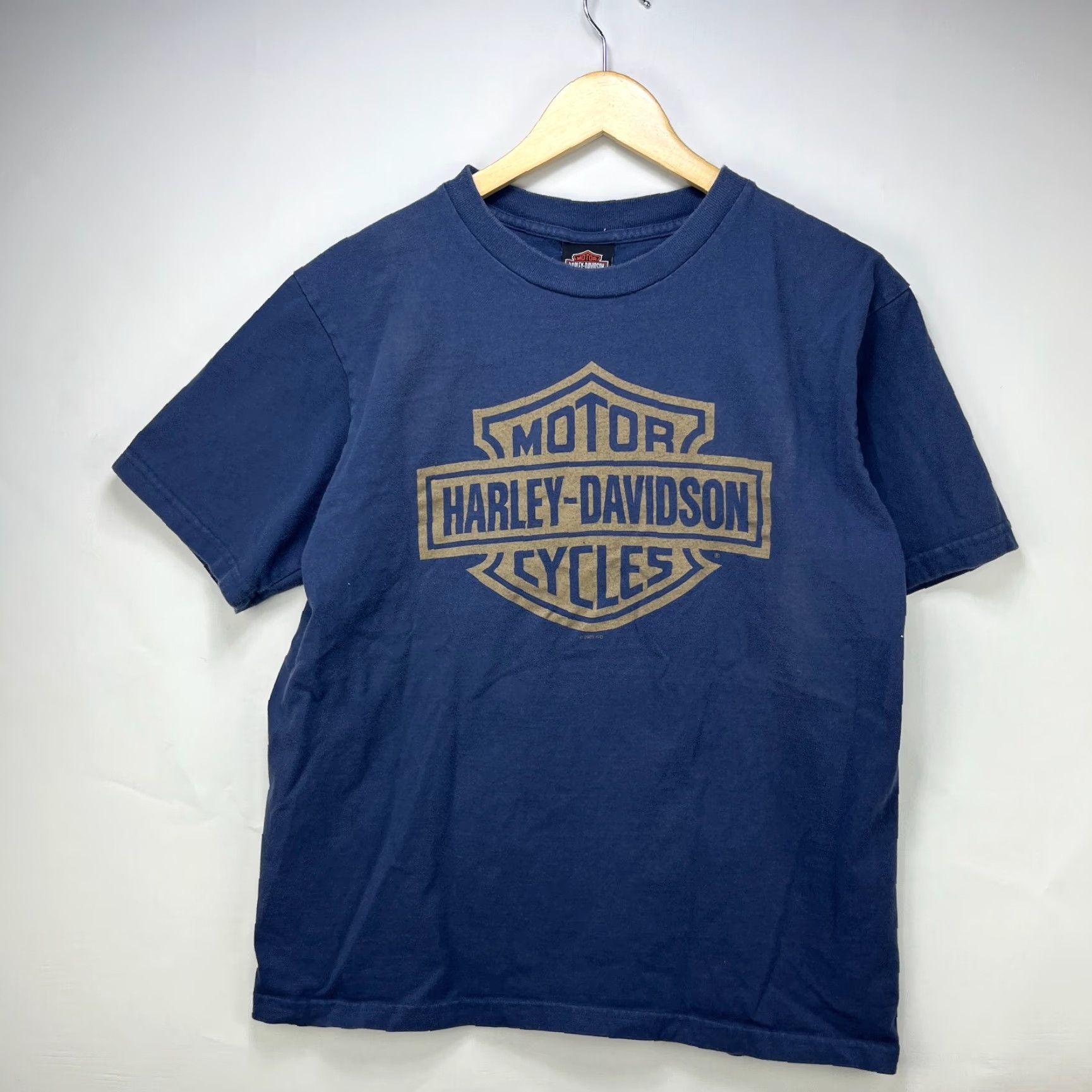Harley Davidson VINTAGE Harley-Davidson T-Shirt Mens L Blue 90s Eagle Pompano Beach Florida USA Size US L / EU 52-54 / 3 - 4 Thumbnail