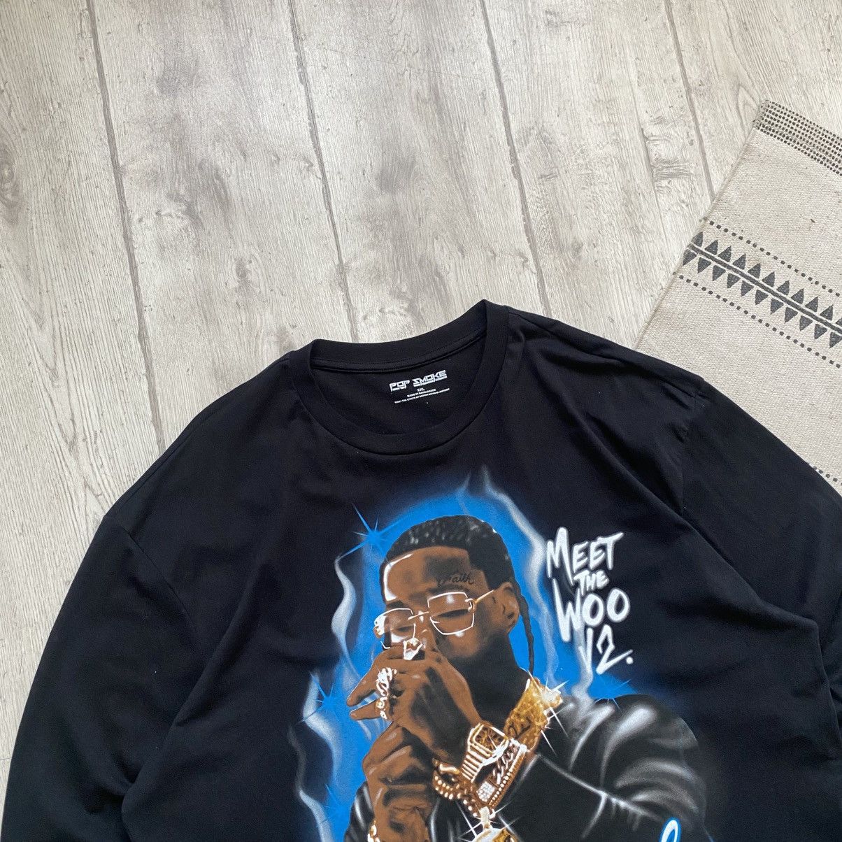 Band Tees 🚬 Pop Smoke long sleeve T-shirt Rap tee Travis Scott Size US XXL / EU 58 / 5 - 2 Thumbnail
