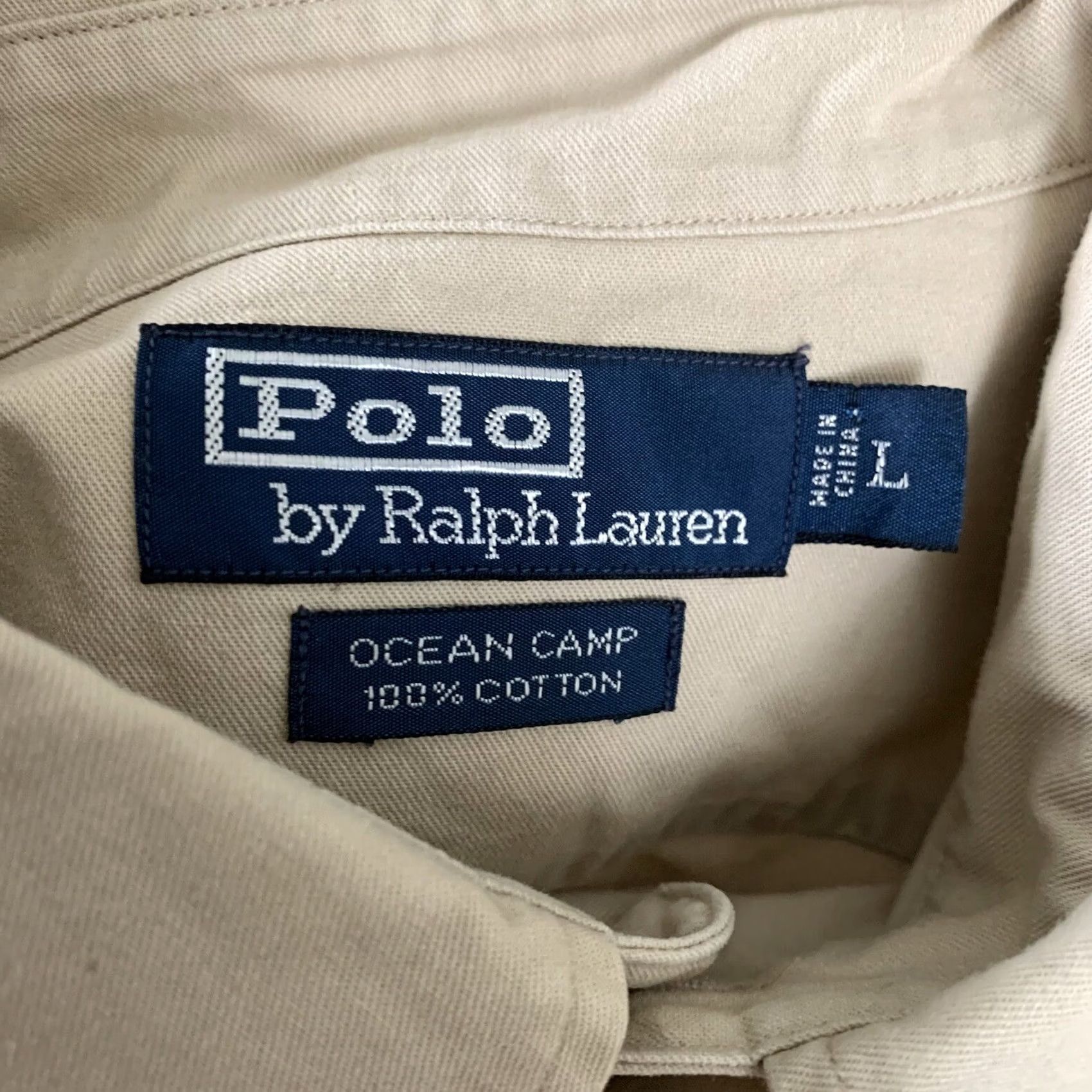 Polo Ralph Lauren VINTAGE Polo Ralph Lauren RL 67 Shirt Mens L Sleeveless BeigexCut Off Button-Up Collared Logo Pockets 80s 90s Size US L / EU 52-54 / 3 - 4 Thumbnail