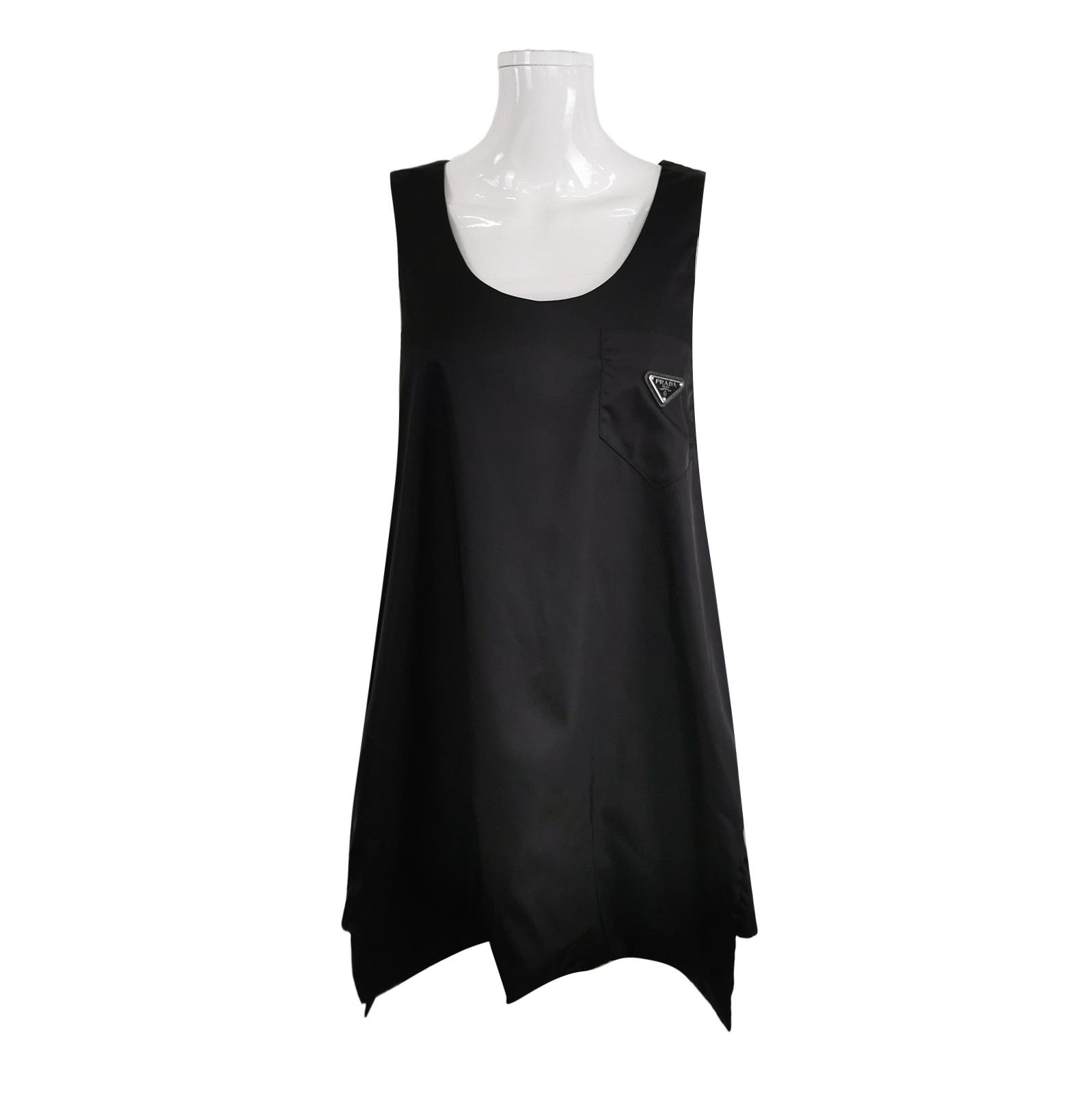 Prada Prada Black Triangle Logo Dress Size 36 - dmc Size XXS / US 00 / IT 34 - 1 Thumbnail
