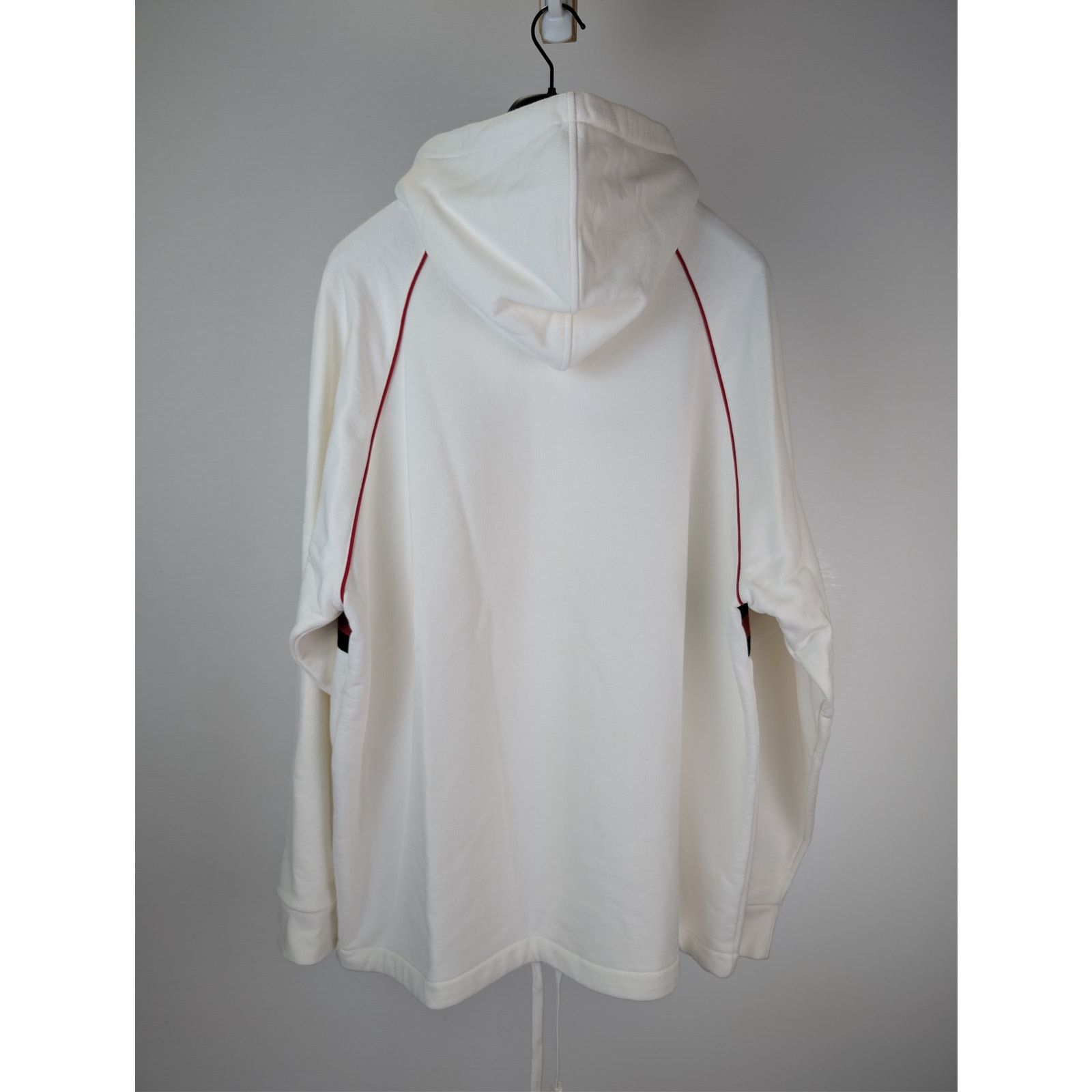 Gucci o1rshd1 Light Felted Cotton Jersey Hoodie Sweatshirt Ivory Size US L / EU 52-54 / 3 - 11 Thumbnail