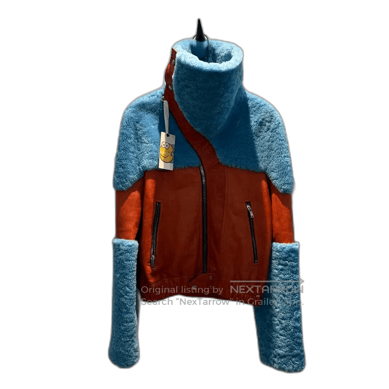 Rick Owens Rick Owens blue orange shearling jacket. Size US L / EU 52-54 / 3 - 1 Thumbnail