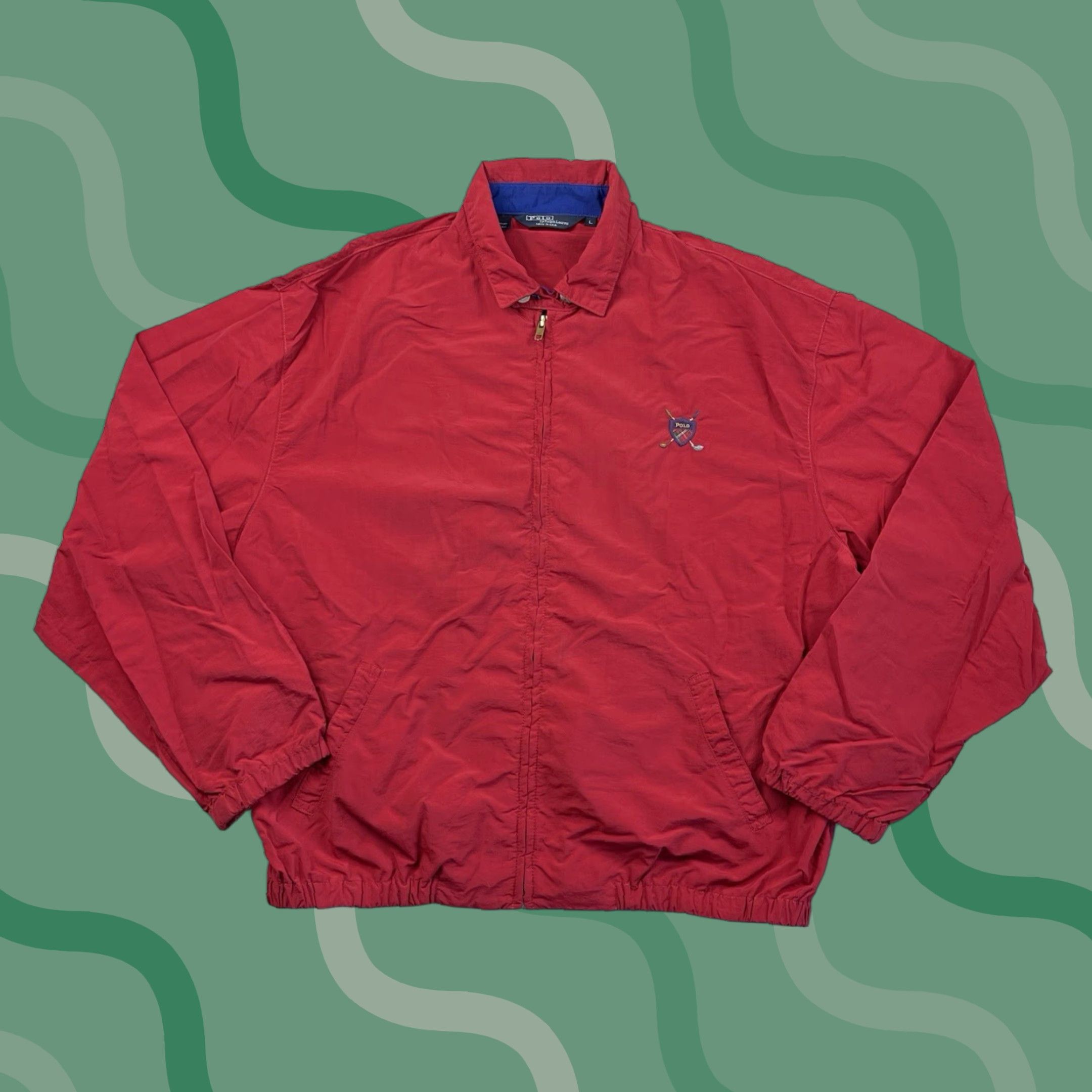 Polo Ralph Lauren VINTAGE Polo Ralph Lauren Windbreaker Jacket 90s Men’s L Nylon Red Golf Size US L / EU 52-54 / 3 - 1 Thumbnail