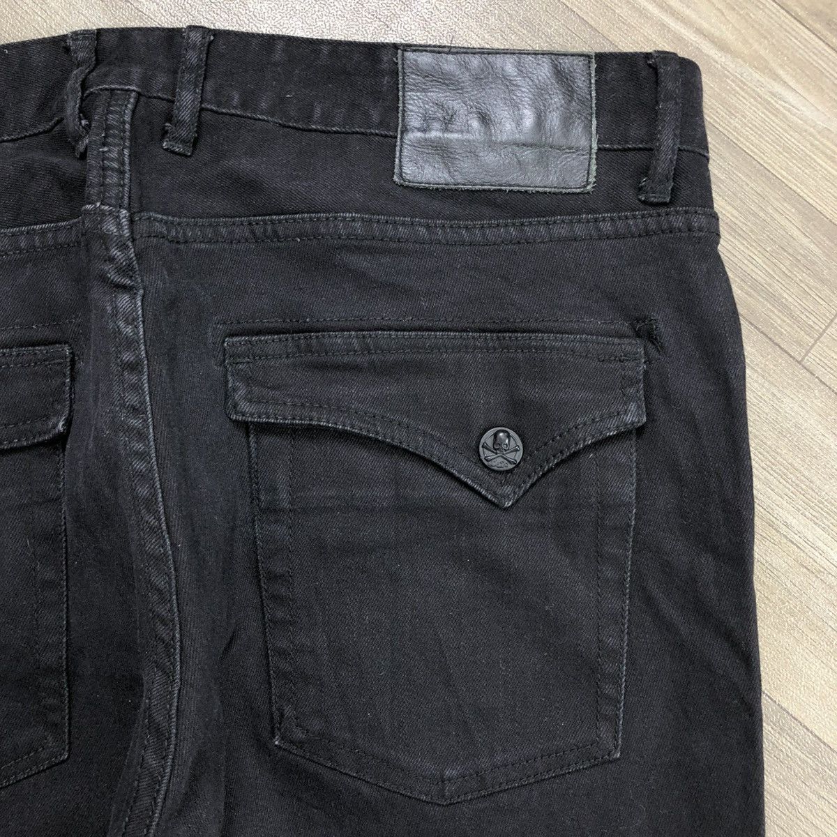 Japanese Brand 2000s Semantic Design x Roen Skulls Leopard Black Jeans Lgb Size US 33 - 17 Thumbnail