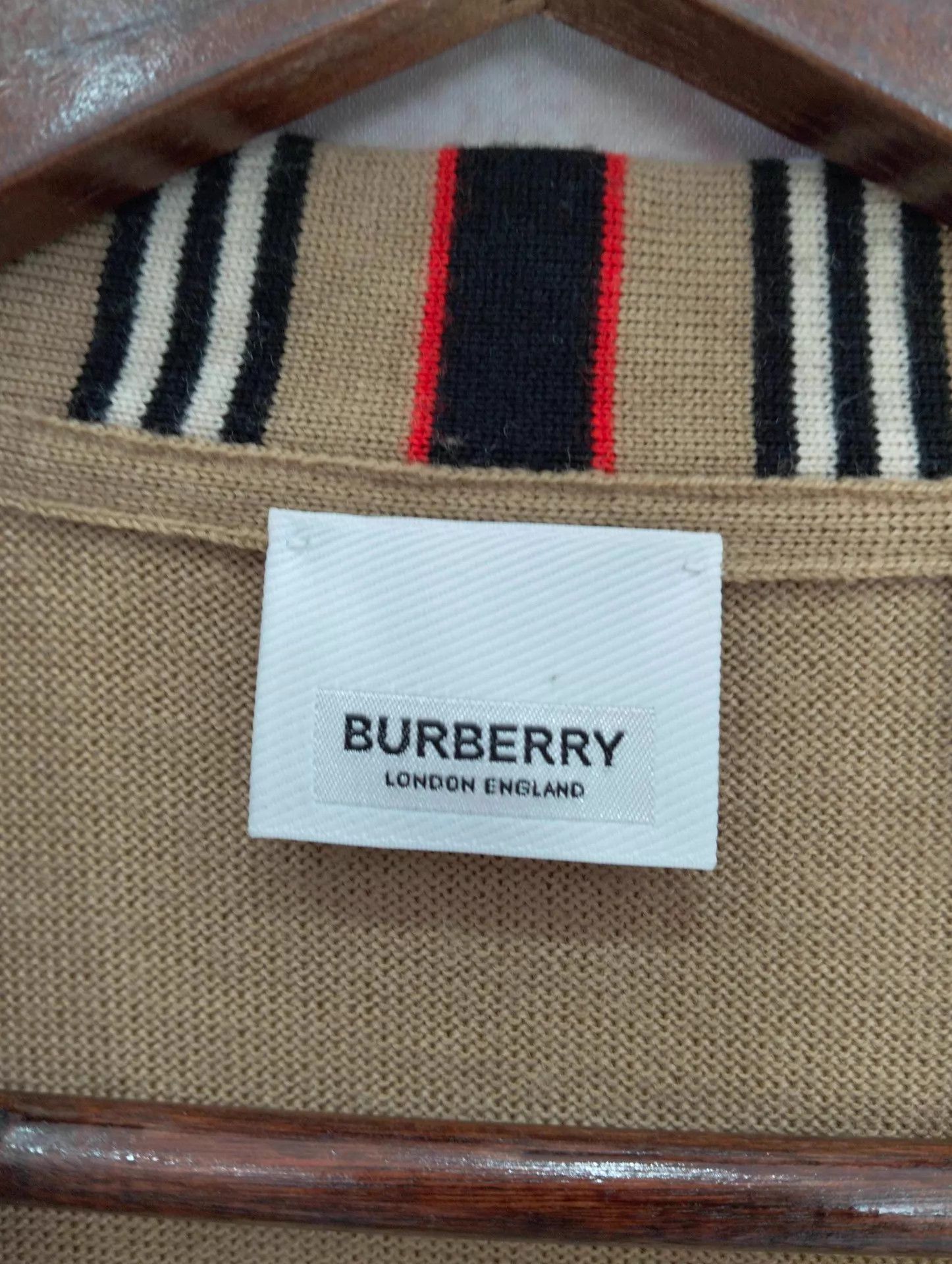 Burberry Burberry Iconic Stripe Merino Wool Cardigan S Size S / US 4 / IT 40 - 3 Thumbnail