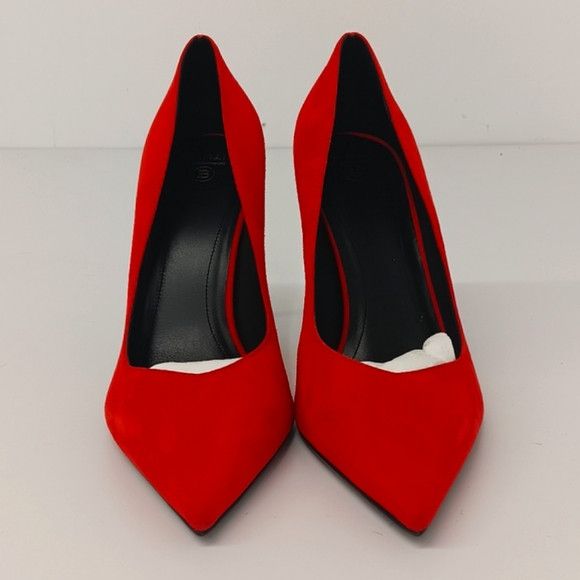 Balmain Balmain Women's Red Ruby Decollete Stiletto Heels - EU37/US7 Size US 7 / IT 37 - 4 Thumbnail