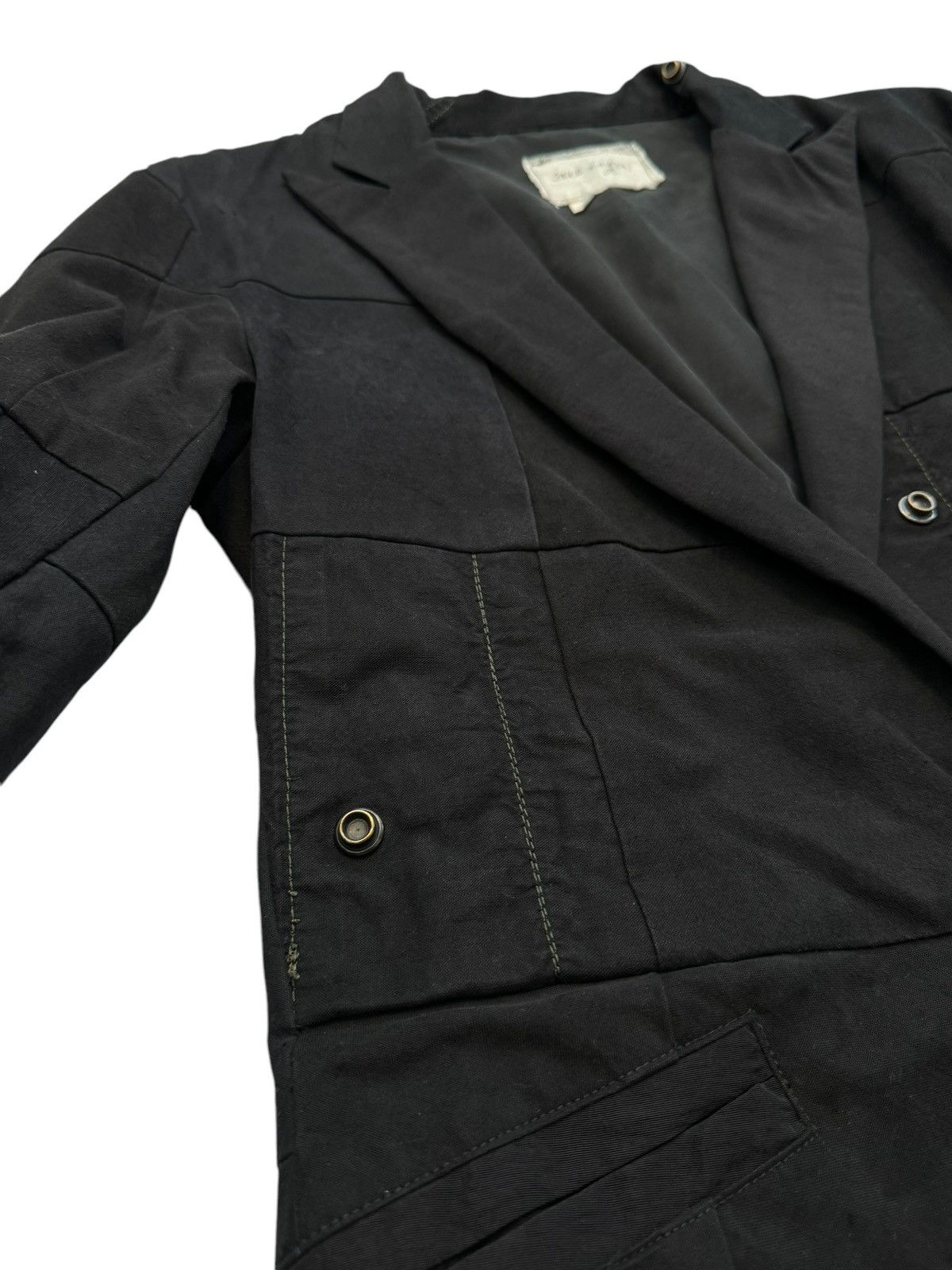 Greg Lauren Sz1 1/1 Black Workwear Tux Ollie Blazer Patchwork Jacket Size US S / EU 44-46 / 1 - 7 Thumbnail