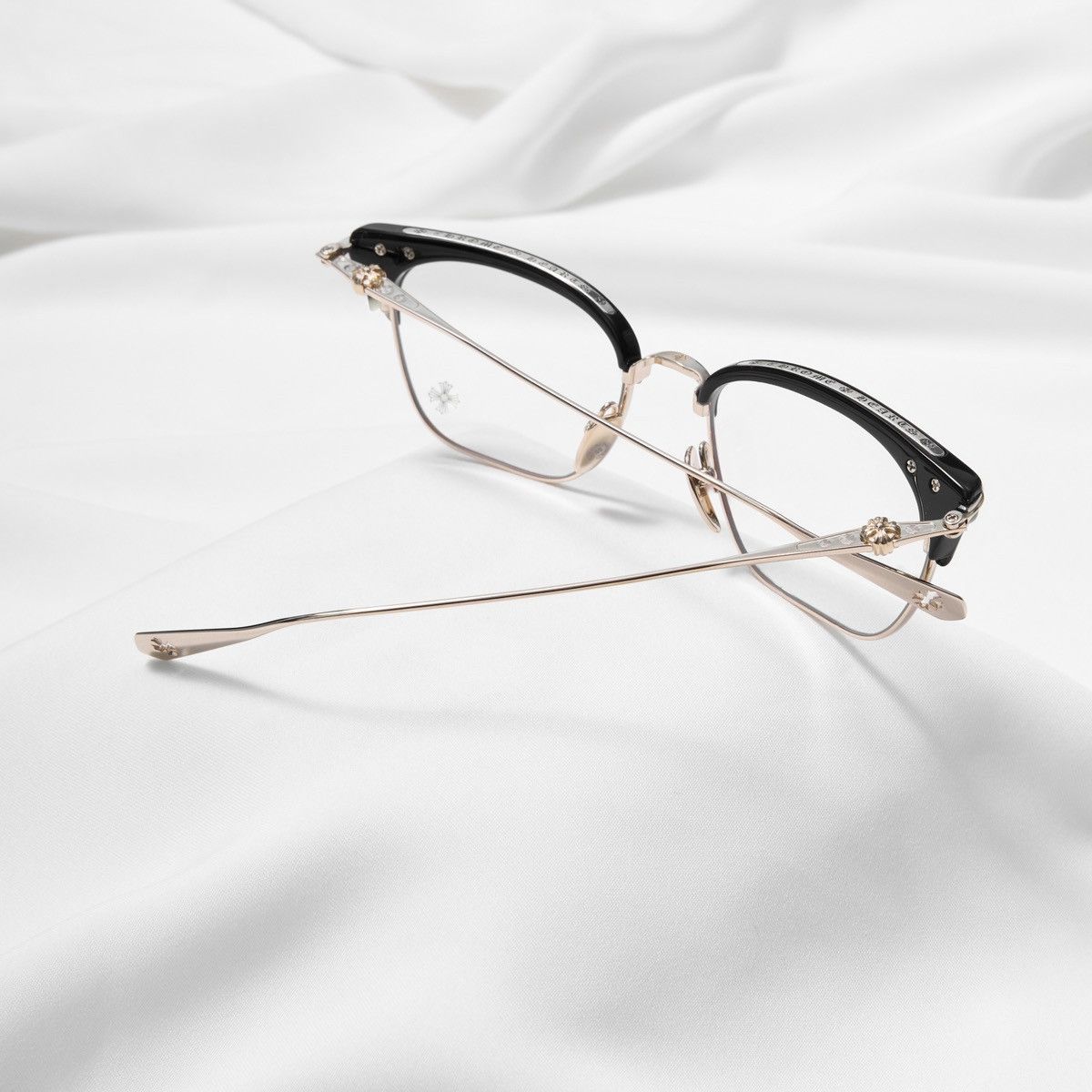 Chrome Hearts CHROME HEARTS SLUNTRADICTION (54) BLACK/GOLD PLATED GLASSES Size ONE SIZE - 2 Thumbnail