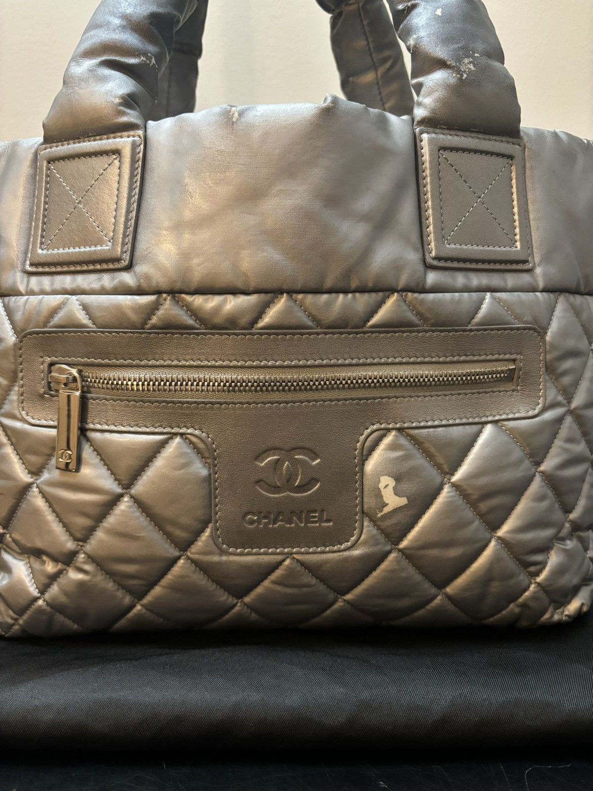 Chanel Chanel Coco Cocoon Leather Hand Bag Grey Size ONE SIZE - 2 Thumbnail